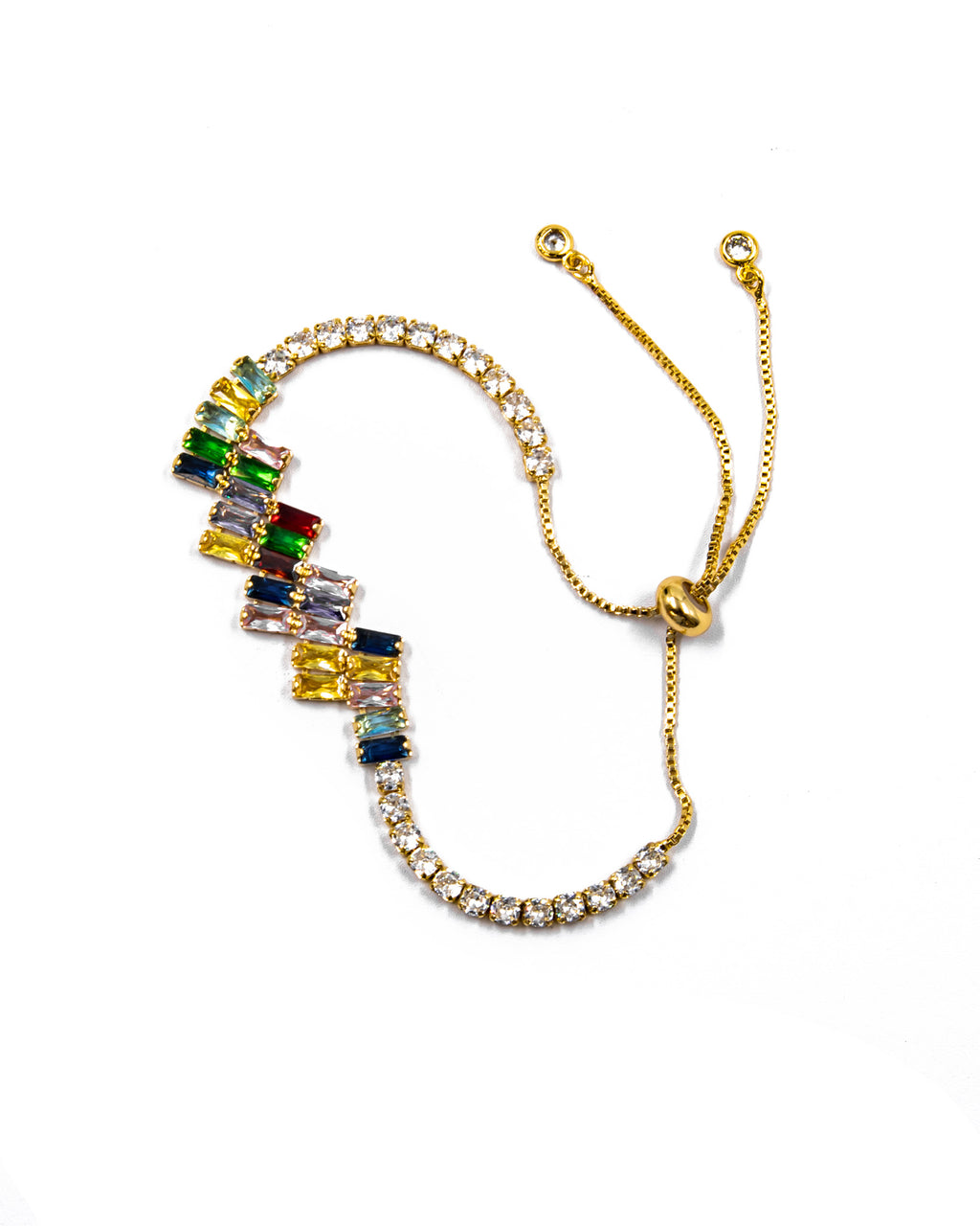 Pulsera de piedras en estilo zigzag Oro Laminado