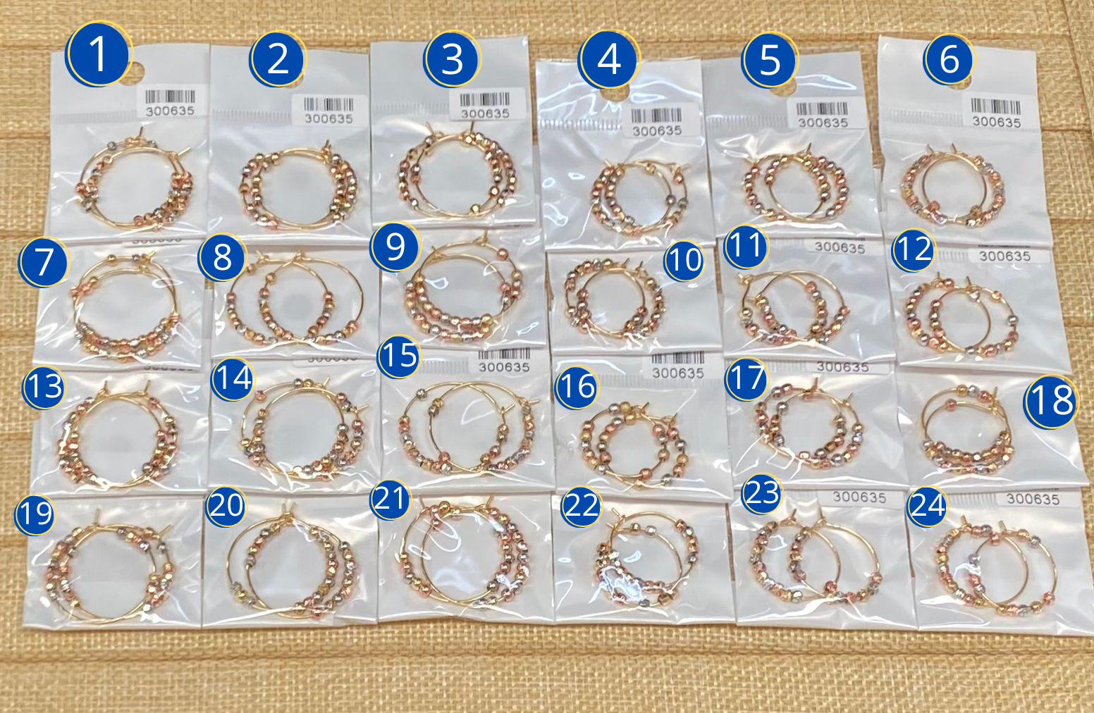ARETES DORADOS M4 - Oro Laminado