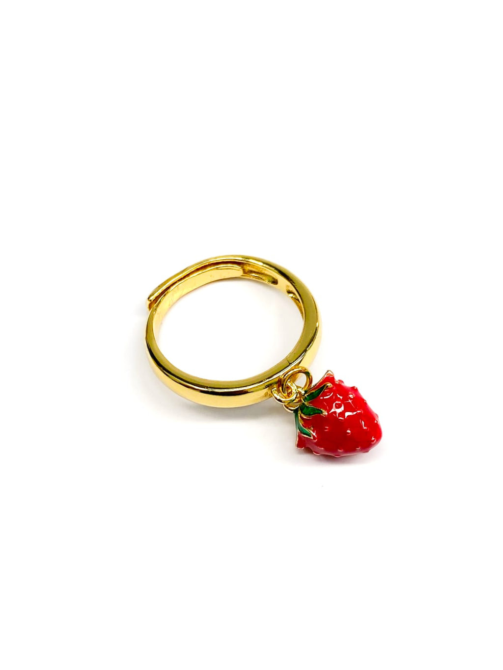 Anillo Fresas y Cerezas Ajustable M4 Oro Laminado