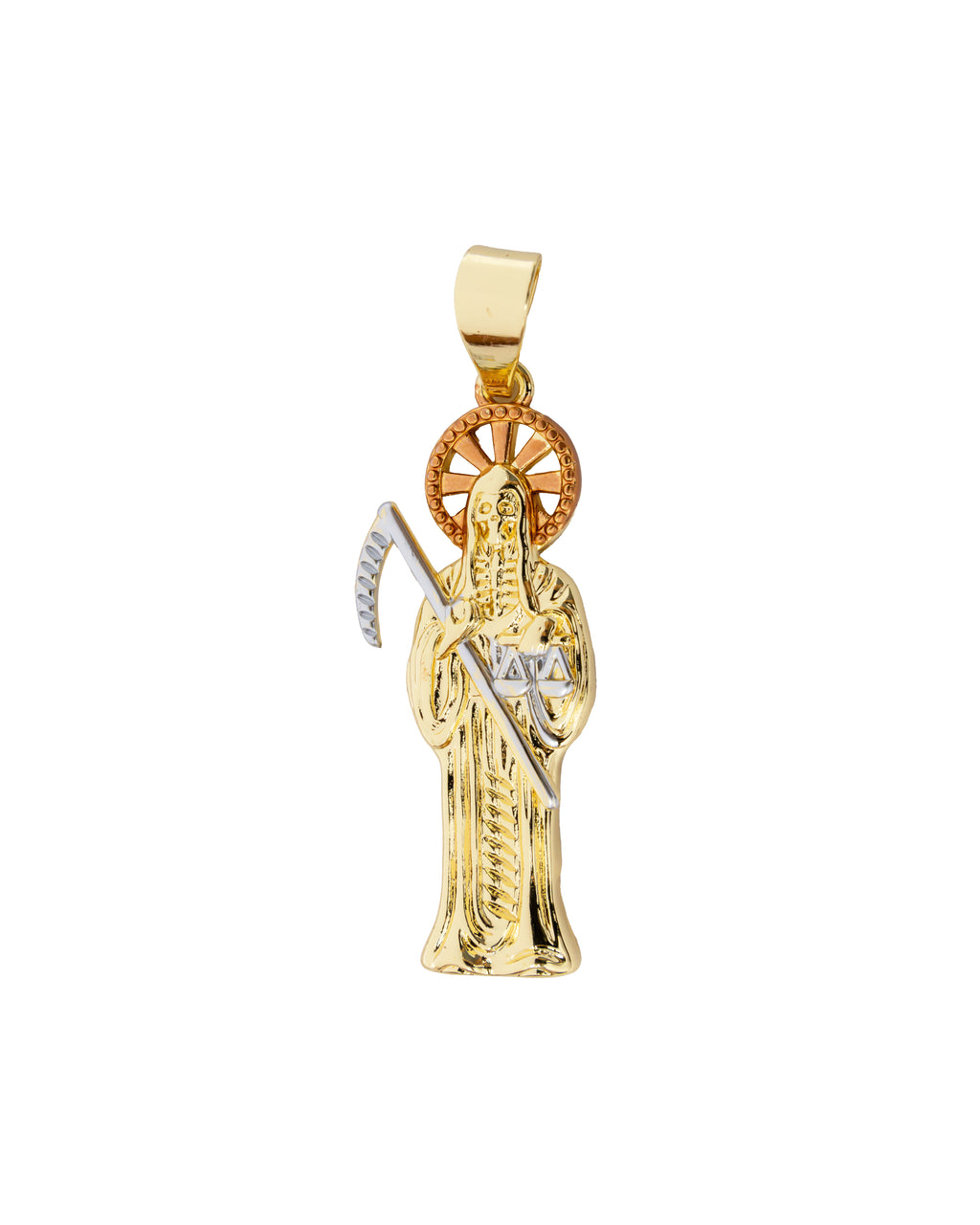 Dije de la Santa Muerte M108 - Oro Laminado