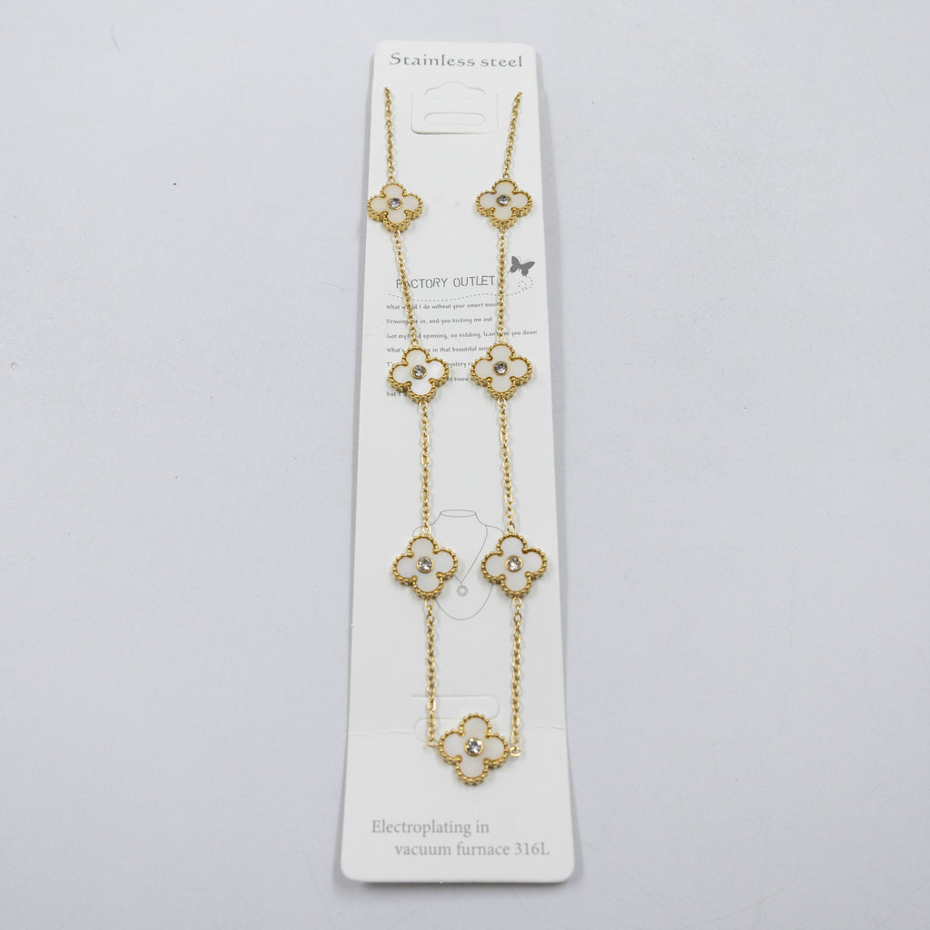 Collar Dorado de Trebol M3 Oro Laminado