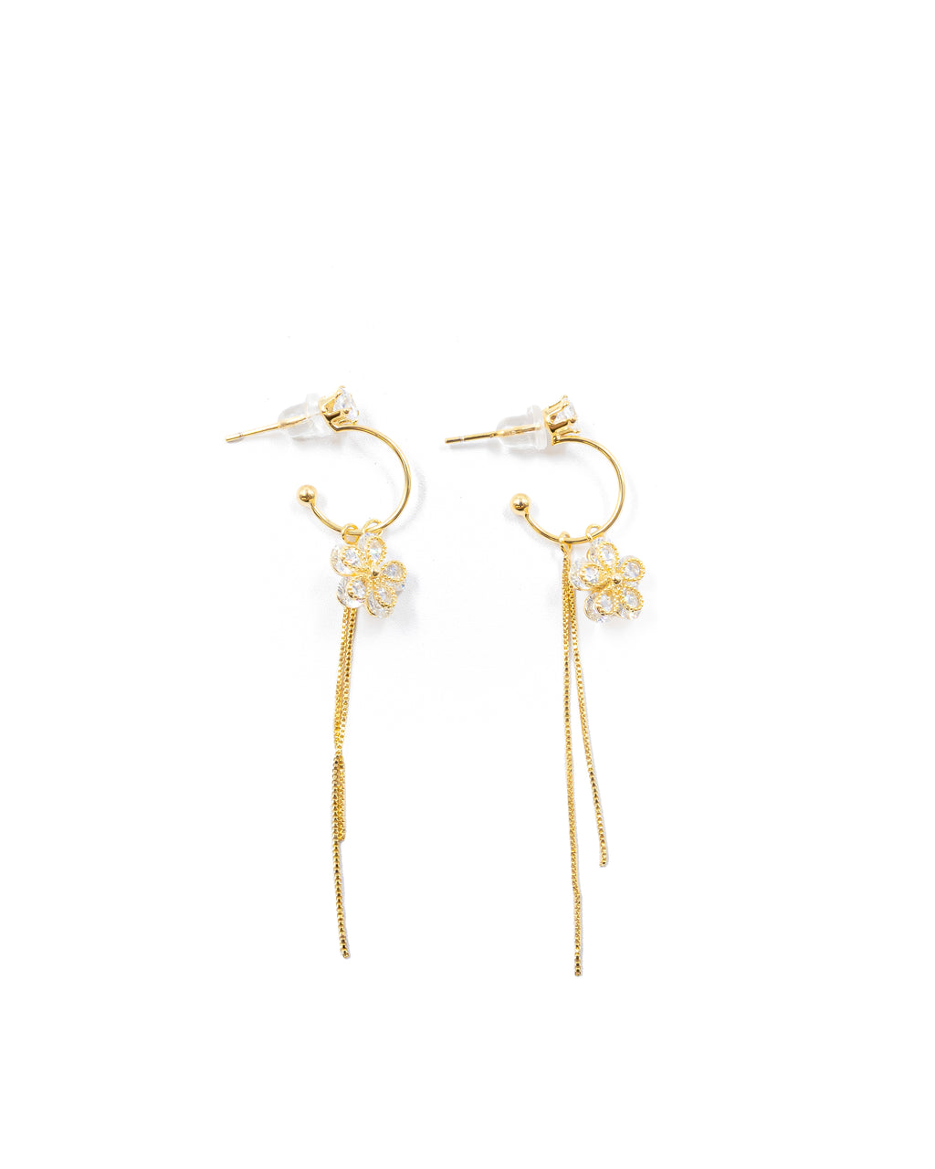 Aretes Largos Ansheli Dorados M7 Oro Laminado