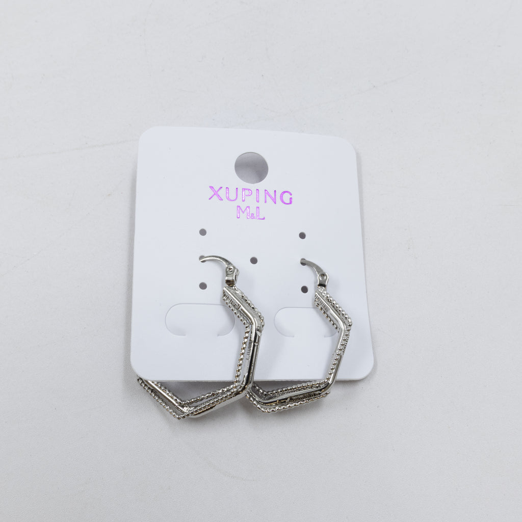Aretes Plateados Xuping de Broche M14 Oro Laminado