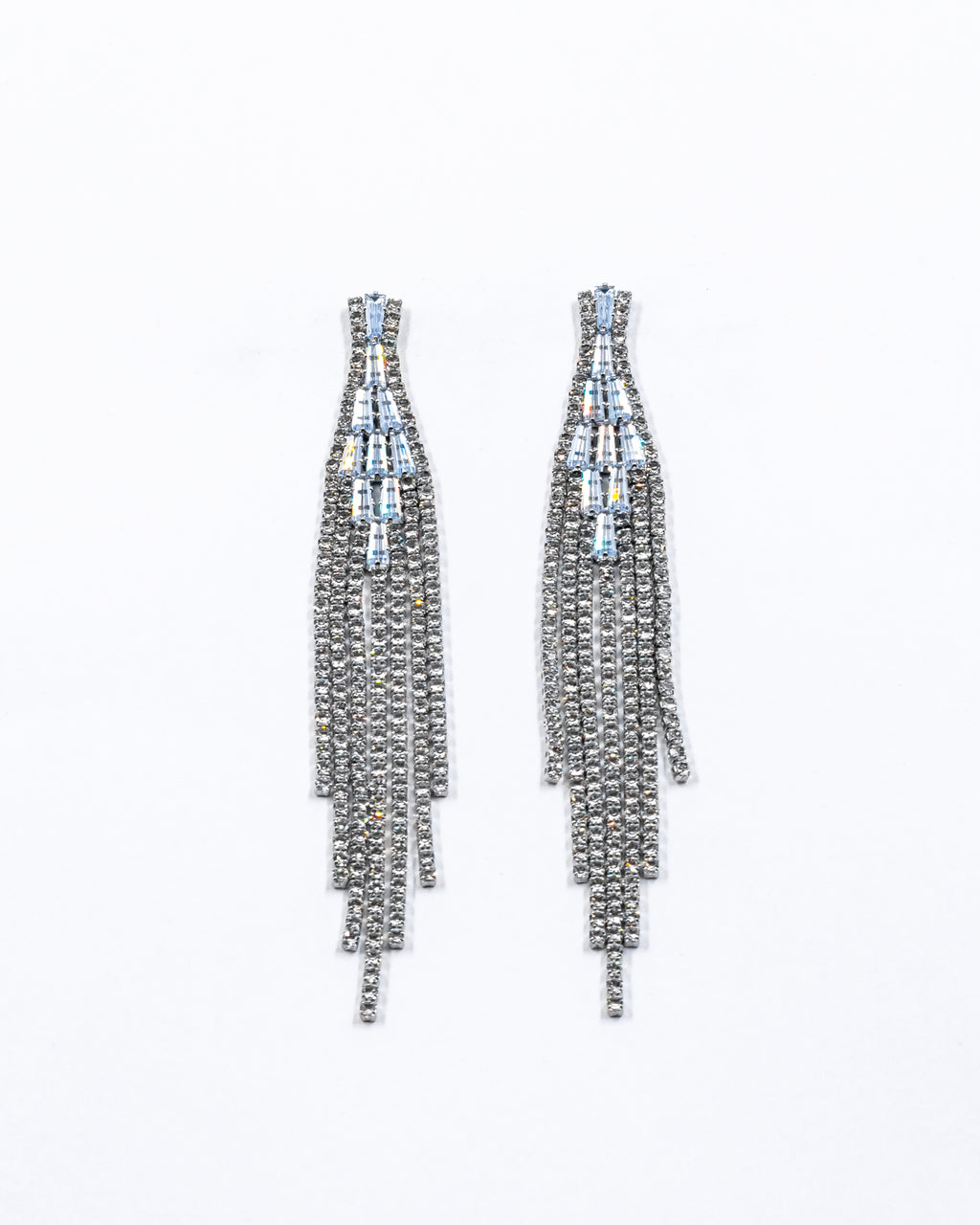 Aretes Largos de piedras - M2 Oro Laminado