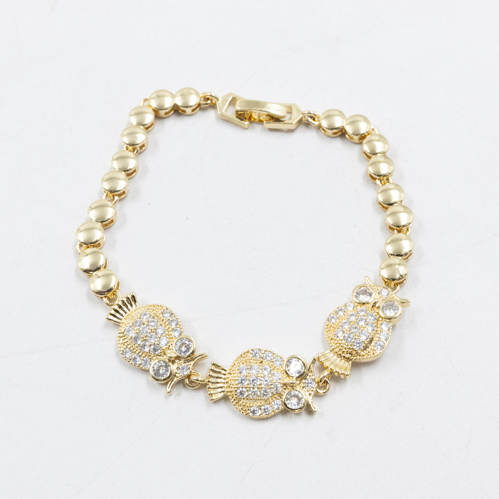 Pulseras Doradas con Piedras M12 Oro Laminado