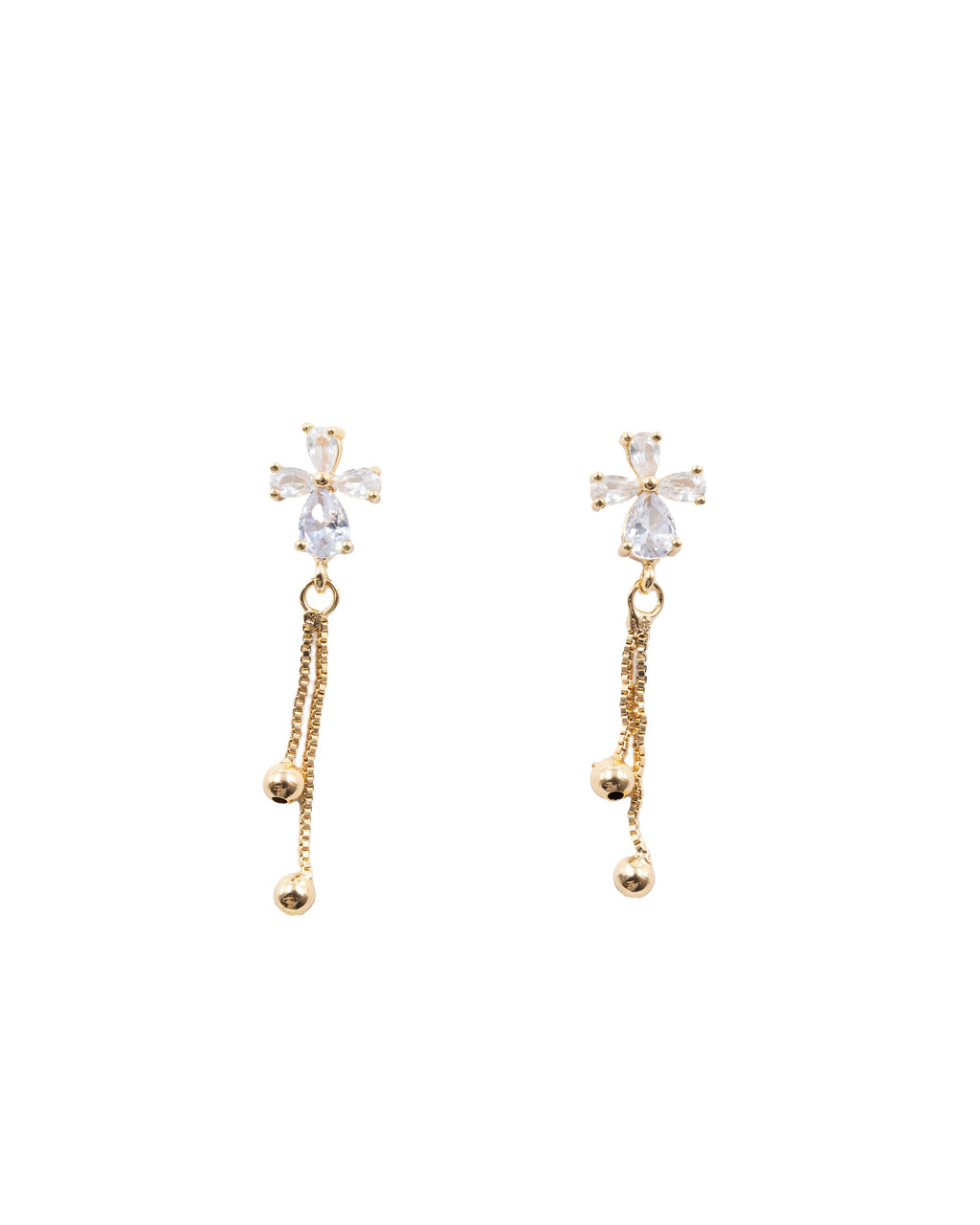 Aretes Dorados Largos M5 Oro Laminado