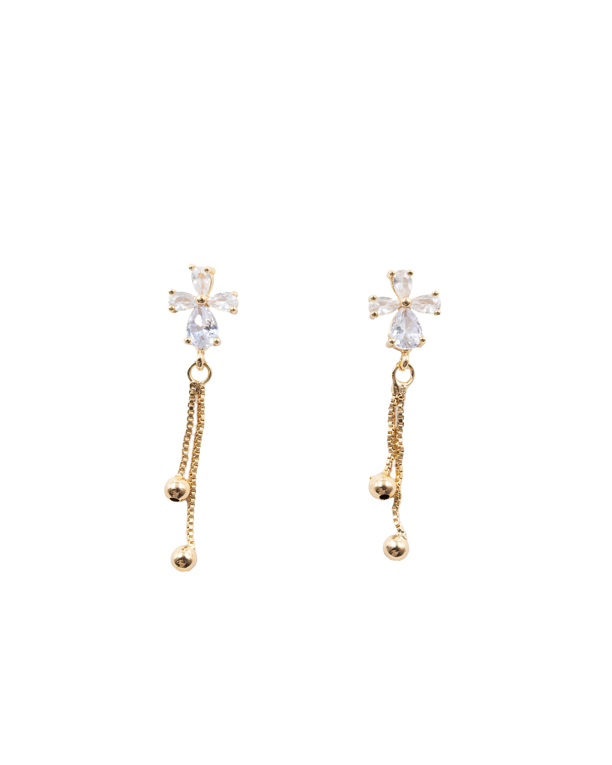 Aretes Dorados Largos M5 Oro Laminado