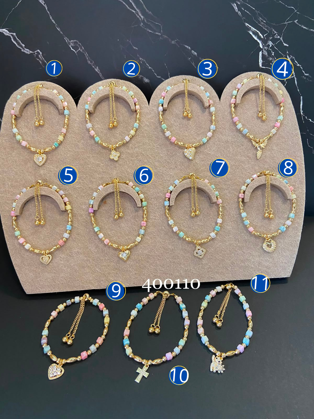 [12/SEPTIEMBRE/26] Pulseras Dorada con Dije M4 Oro Laminado