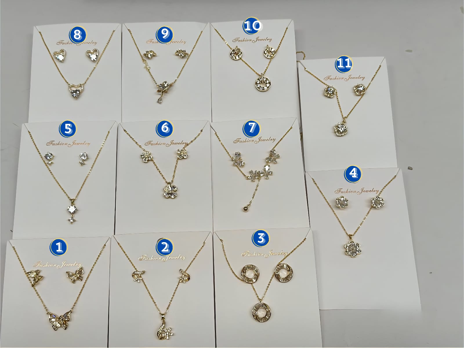 Arete y Collar Dorado Ansheli M1 Oro Laminado
