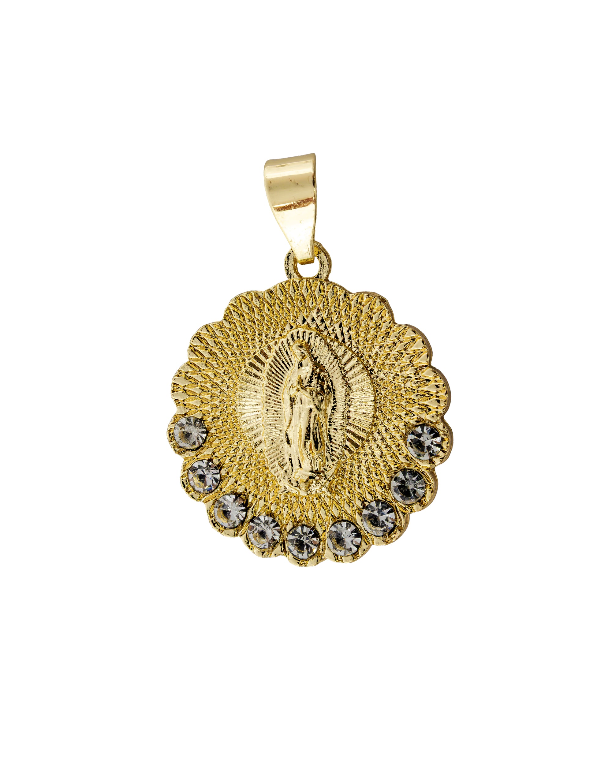 Dije de la Virgen de Guadalupe M50 - Oro Laminado