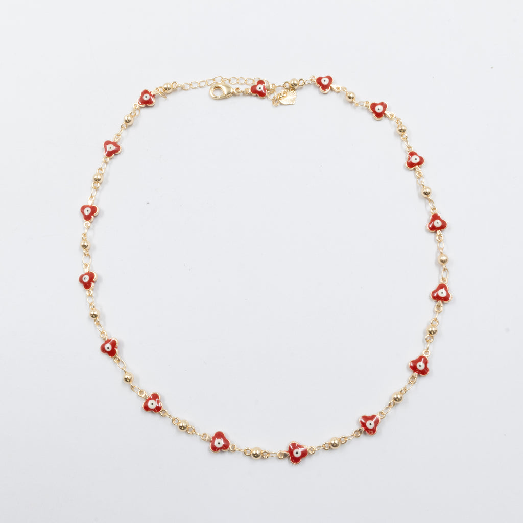 Collar Dorado de Ojo Turco M2 Oro Laminado