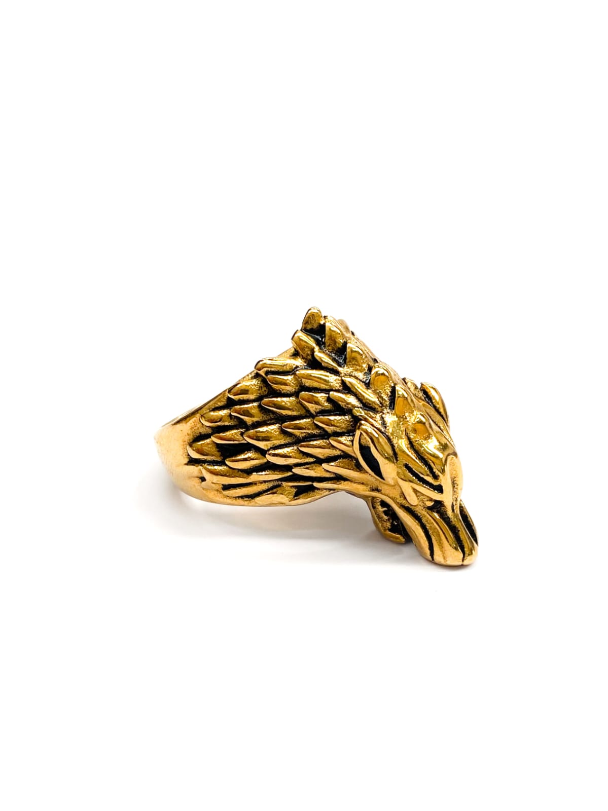Anillo Dorado y Plateado de Animales M1 Acero Inoxidable