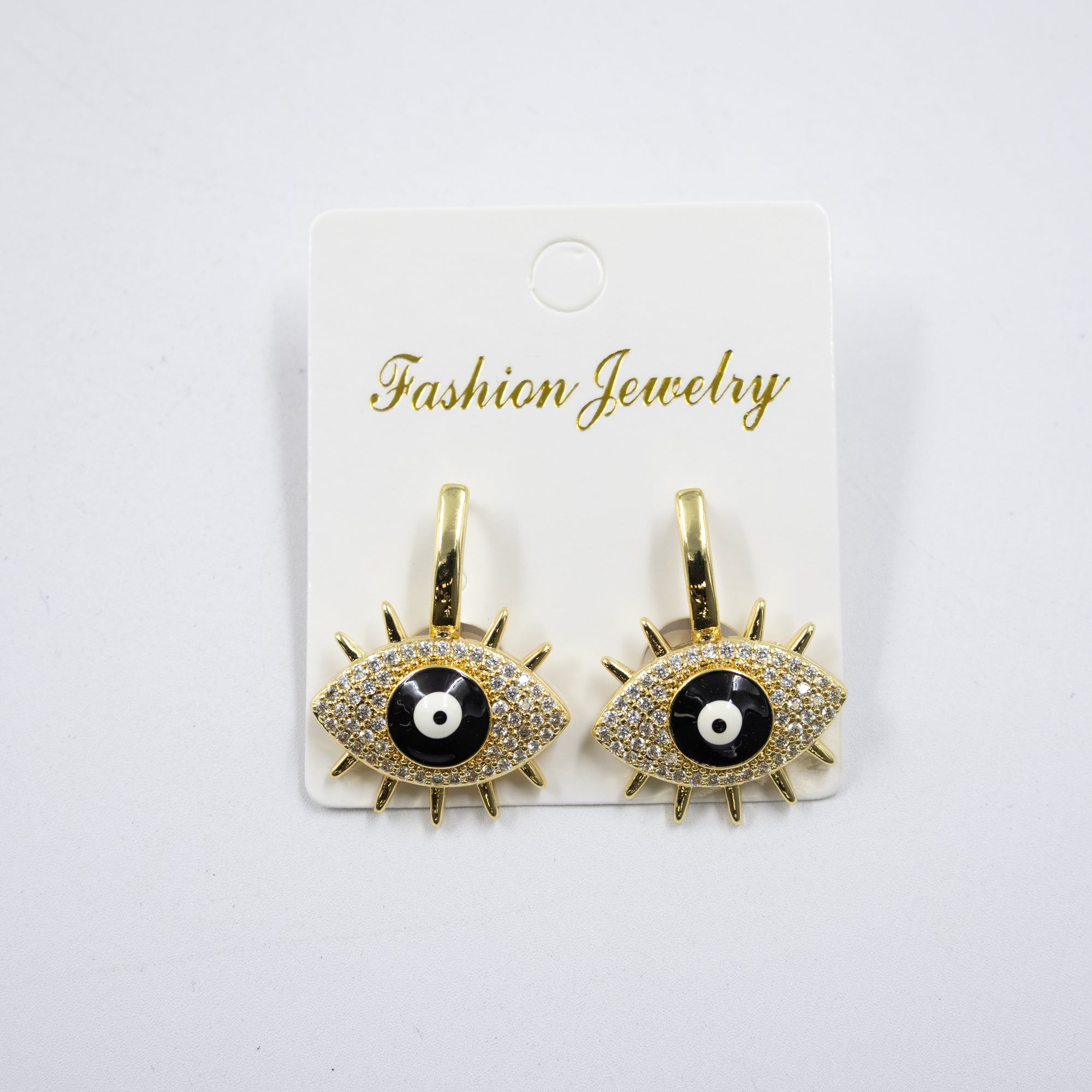 Arete Dorado de Ojo Turco M7 Oro Laminado