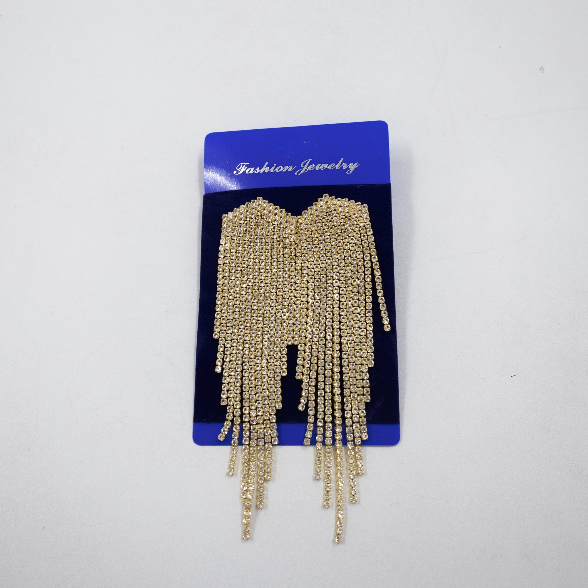Aretes Largos con piedras M1 Oro Laminado