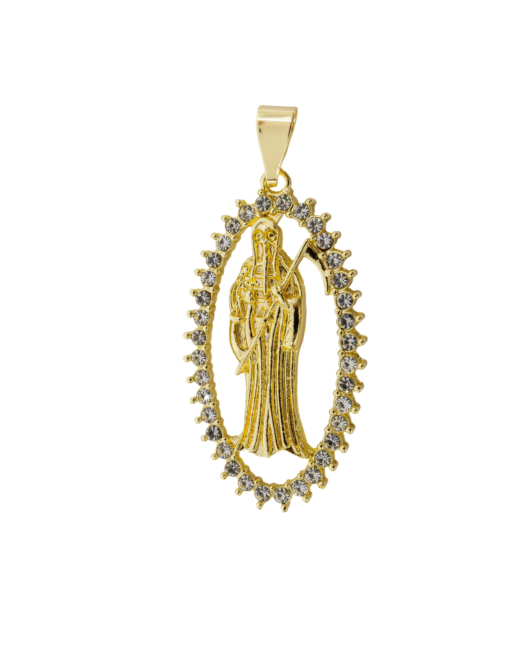 Dije de la Santa Muerte M134- Oro Laminado