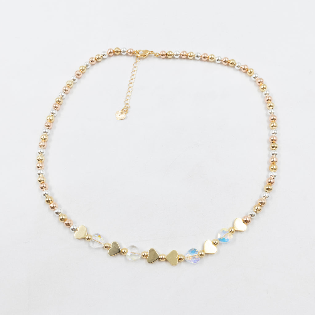 Collar Oro Florentino de Cuentas M2 Oro Laminado
