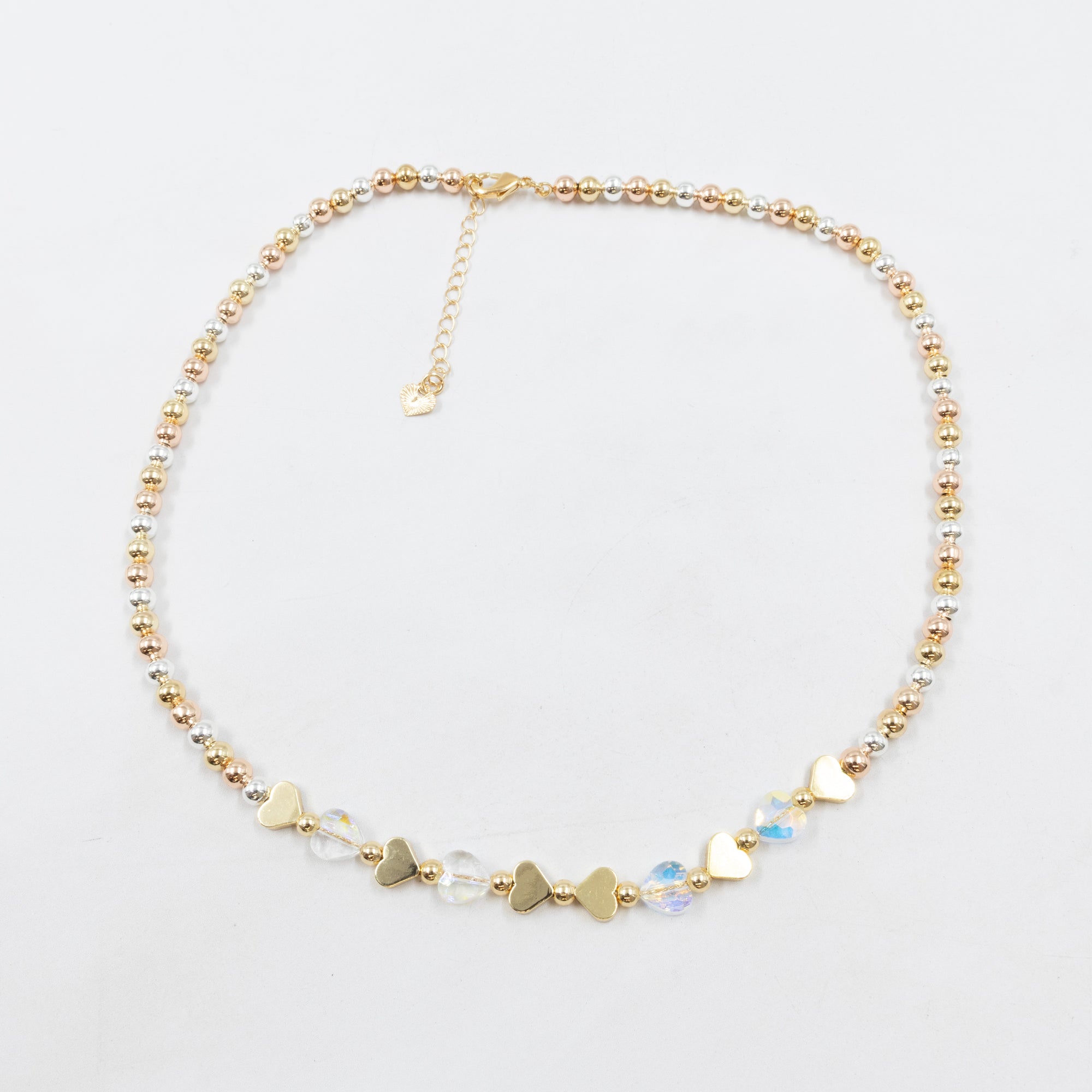Collar Oro Florentino de Cuentas M2 Oro Laminado