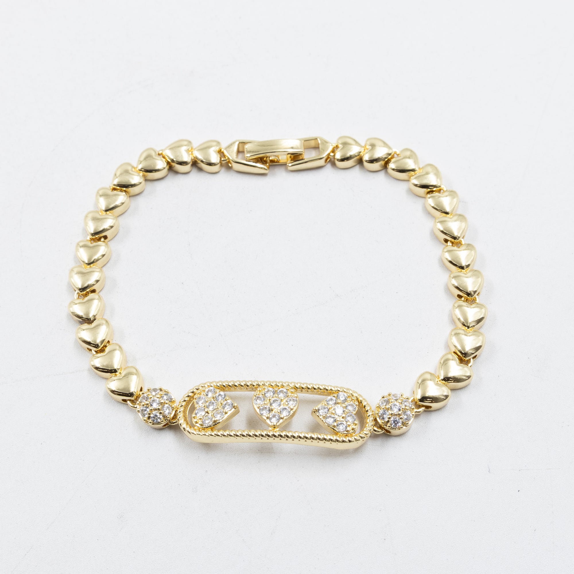 Pulseras Doradas con Piedras M2 Oro Laminado