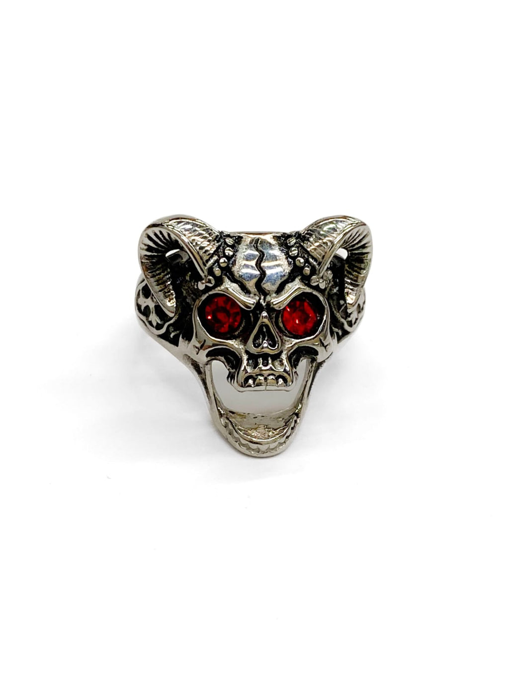 Anillo Calavera Plateado y Dorado Acero Inoxidable M17