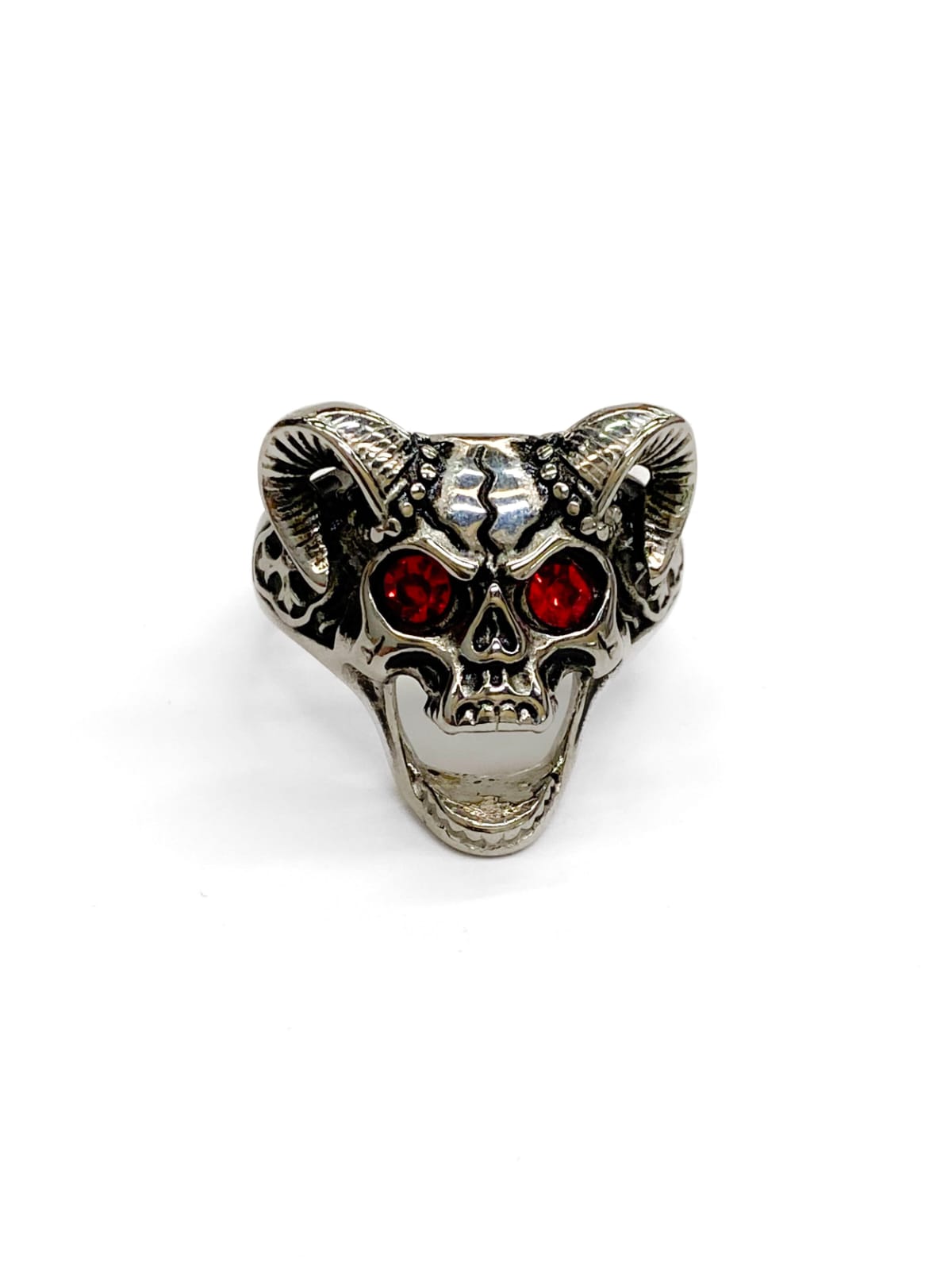 Anillo Calavera Plateado y Dorado Acero Inoxidable M17
