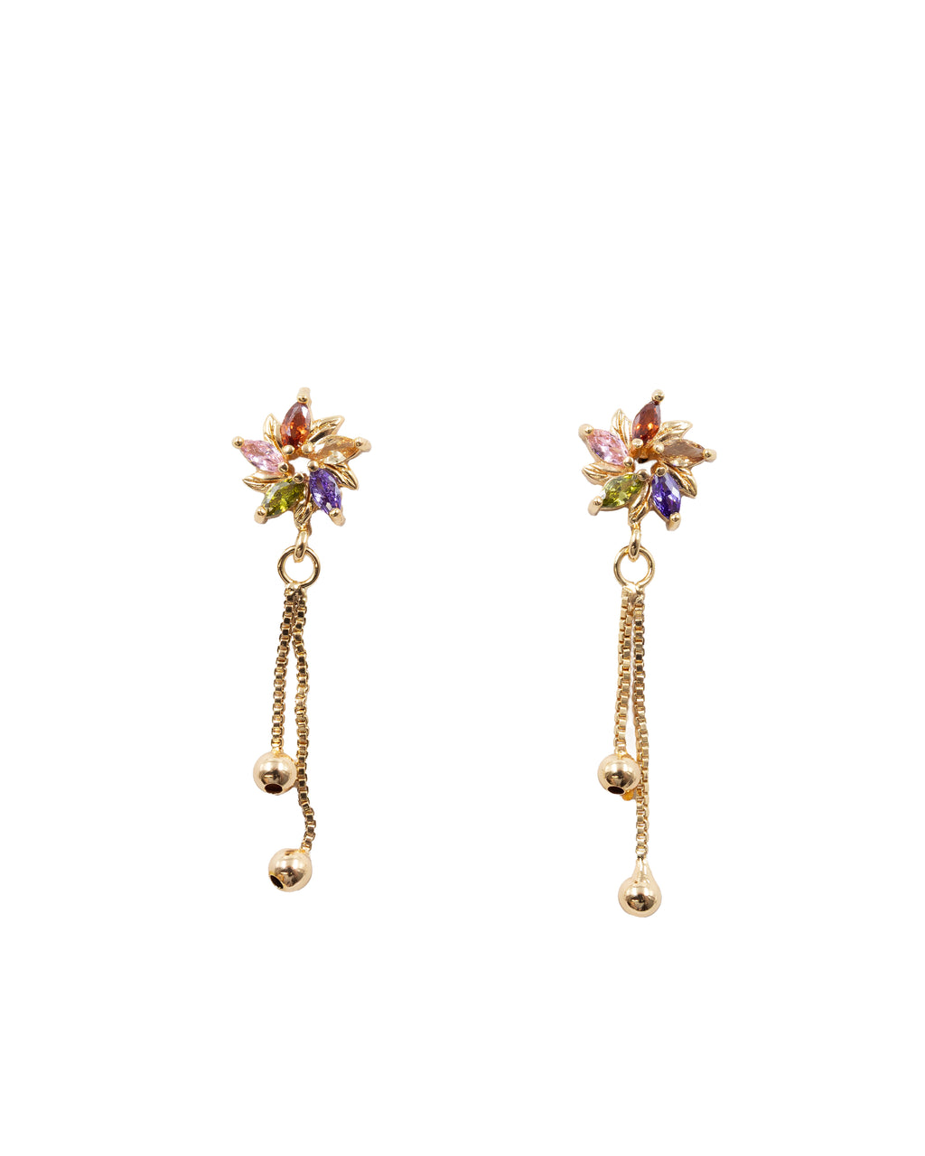 Aretes Dorados Largos M2 Oro Laminado