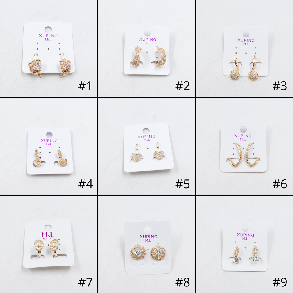 Aretes Xuping Dorados M10 Oro Laminado