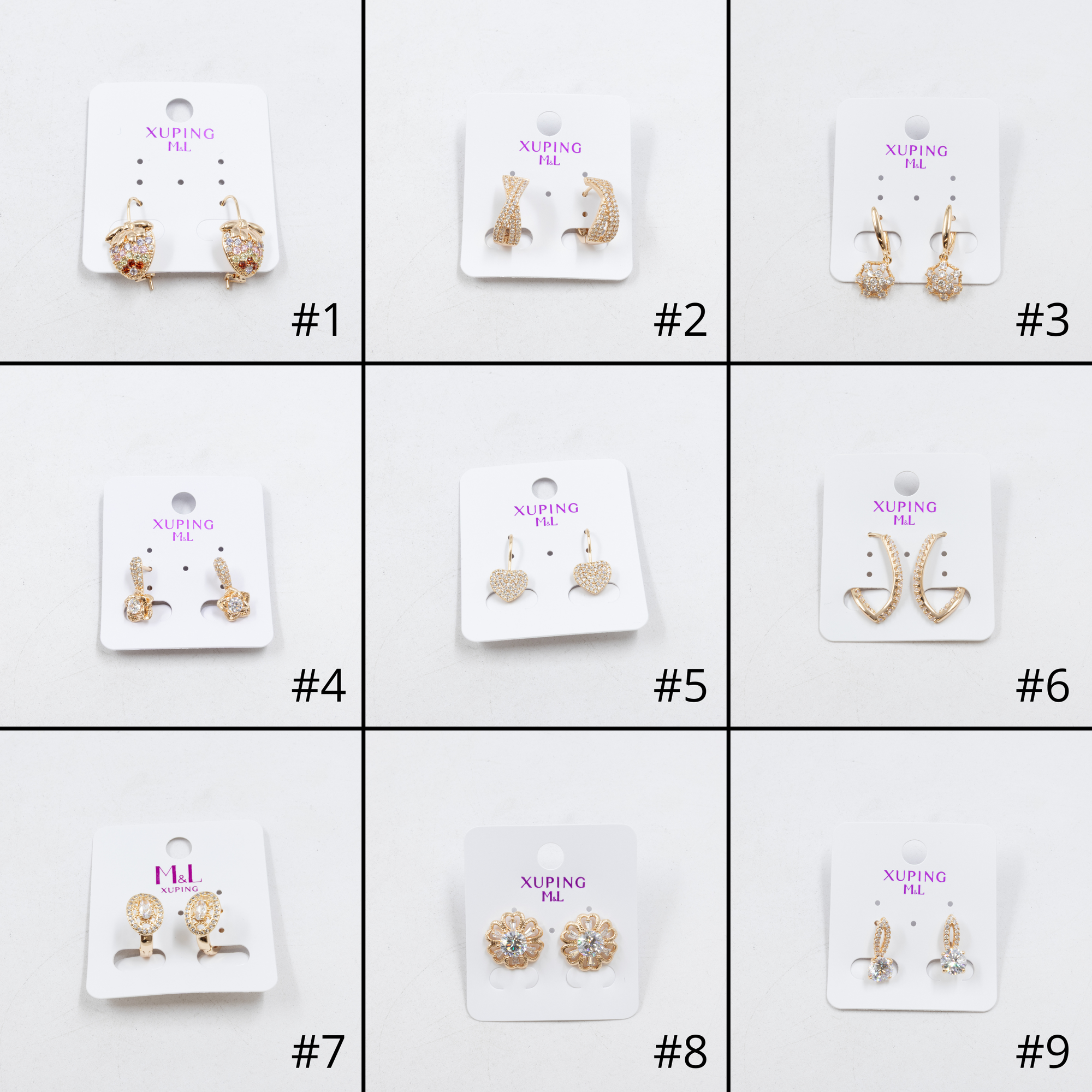 Aretes Xuping Dorados M10 Oro Laminado