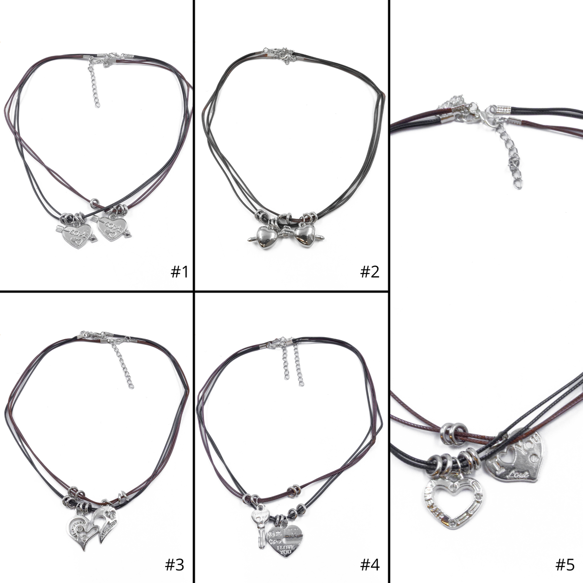 Collares en Pareja de piedras M19 Acero Inoxidable