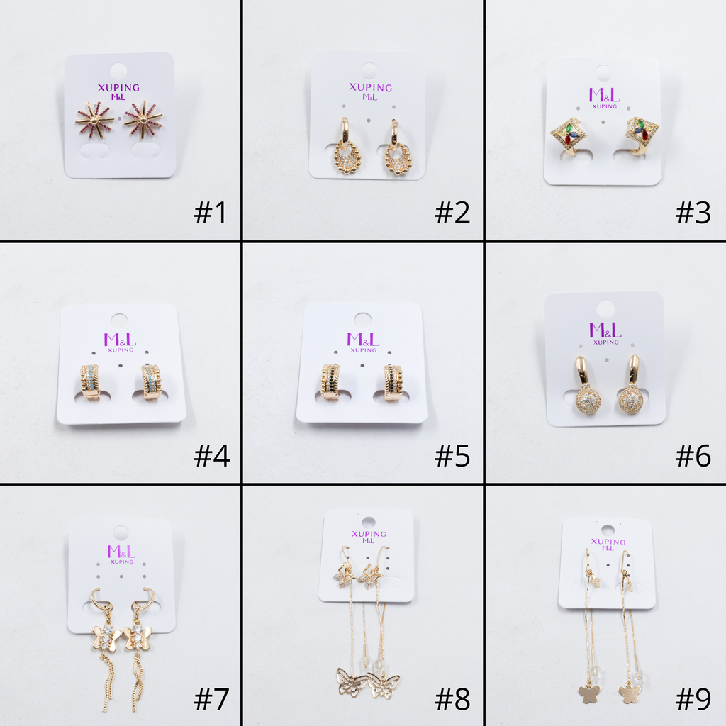 Aretes Xuping Dorados M7 Oro Laminado