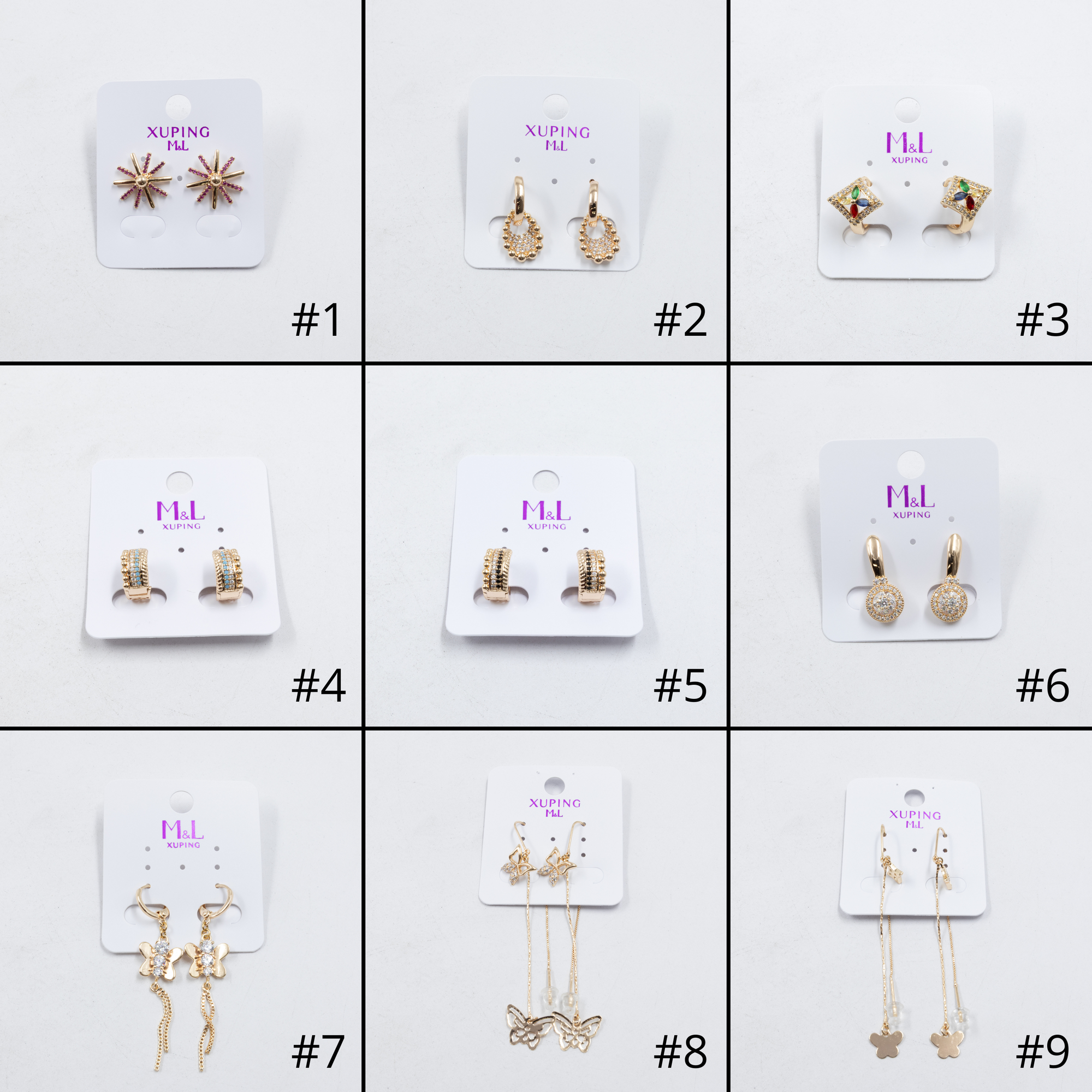 Aretes Xuping Dorados M7 Oro Laminado