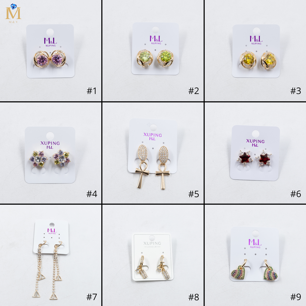 Aretes Xuping Dorados M16 Oro Laminado