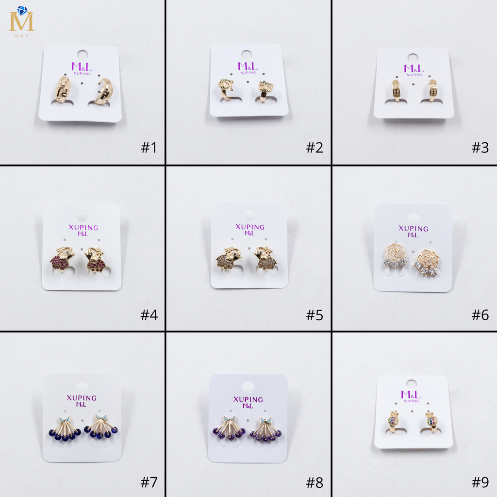 Aretes Xuping Dorados M12 Oro Laminado