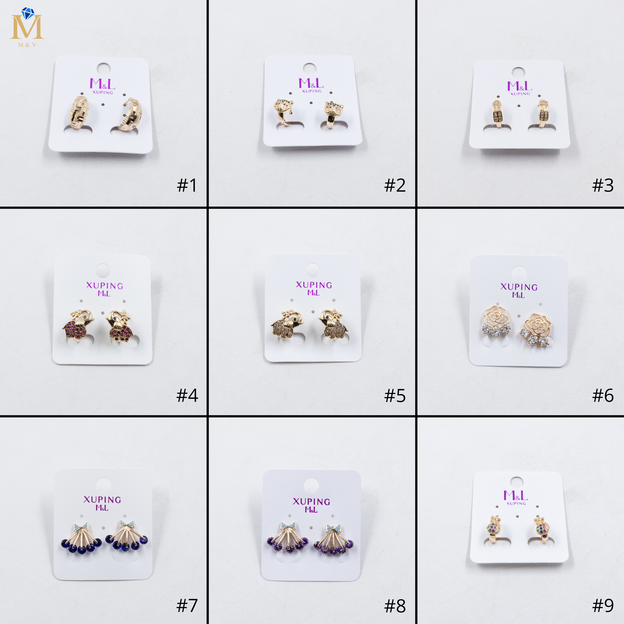 Aretes Xuping Dorados M12 Oro Laminado