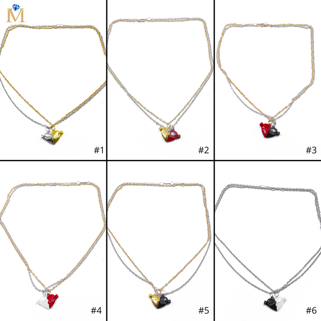 Collares en Pareja de corazón M3 Acero Inoxidable