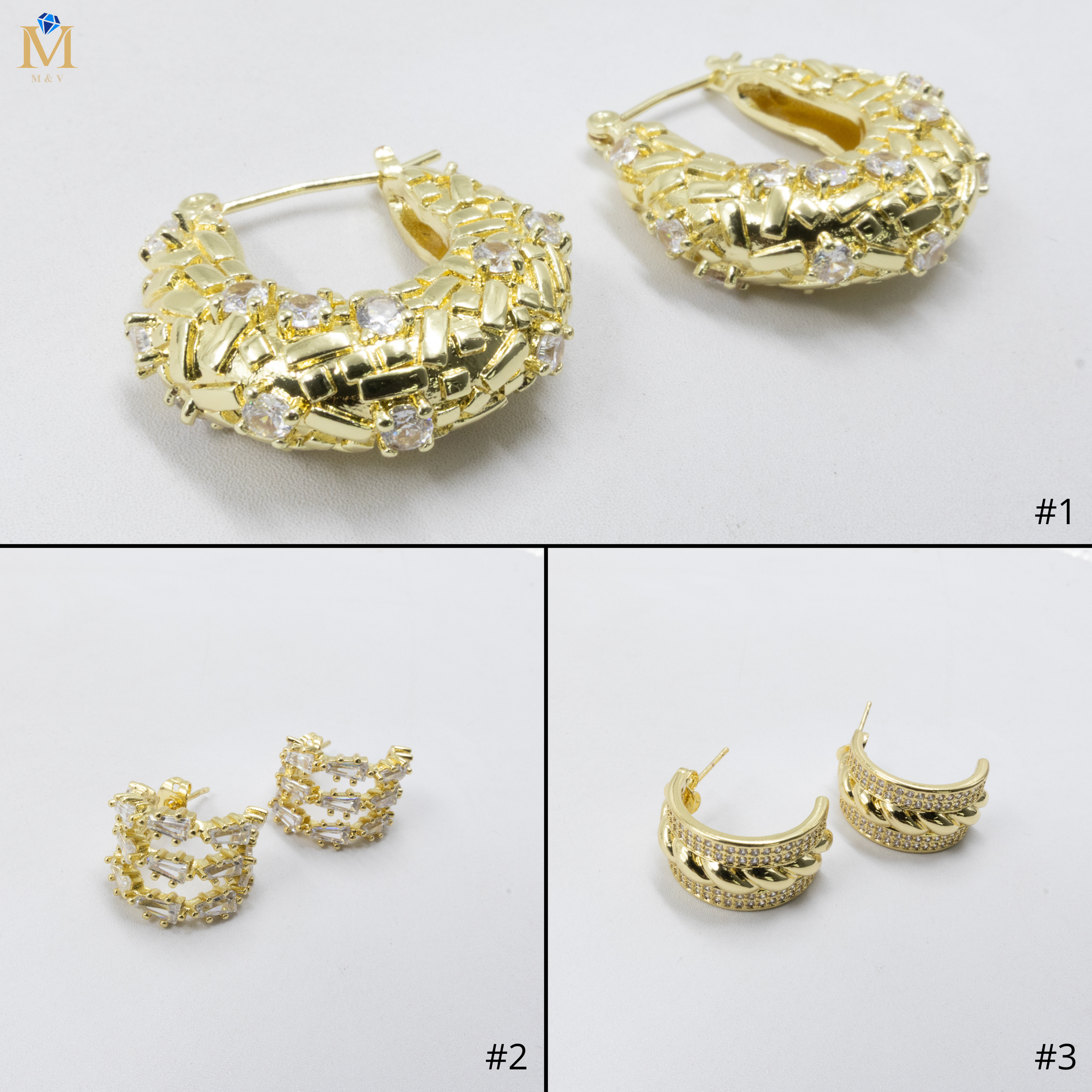 Aretes Dorados Caja 1 M2 Oro Laminado 01/06/26