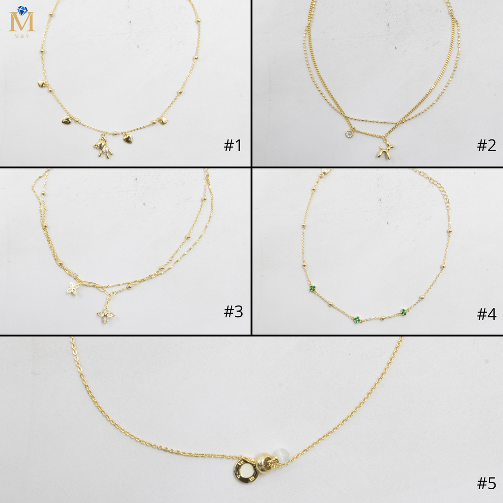 Tobilleras Doradas Ajustables M15 Oro Laminado