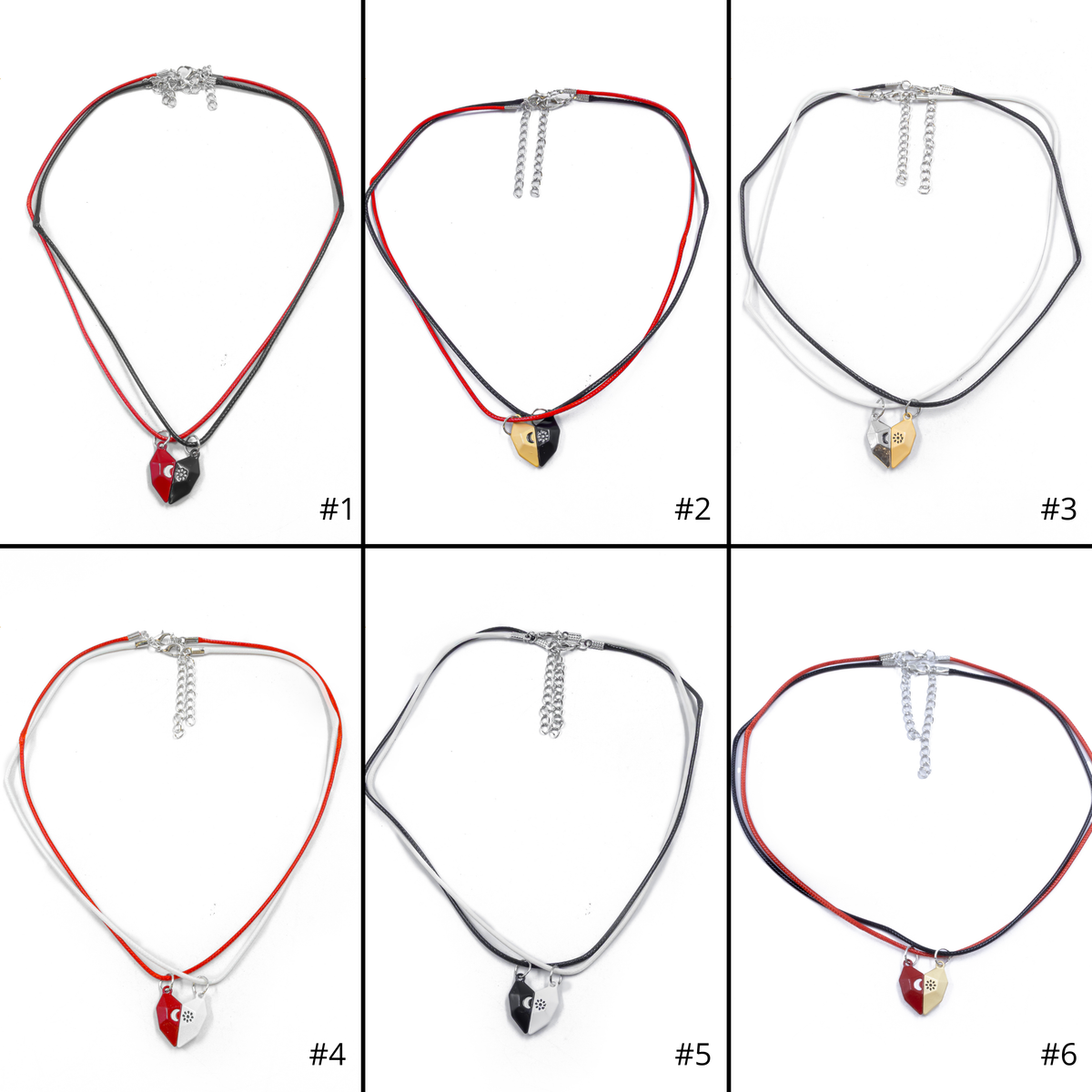 Collares en Pareja de corazón M12 Acero Inoxidable