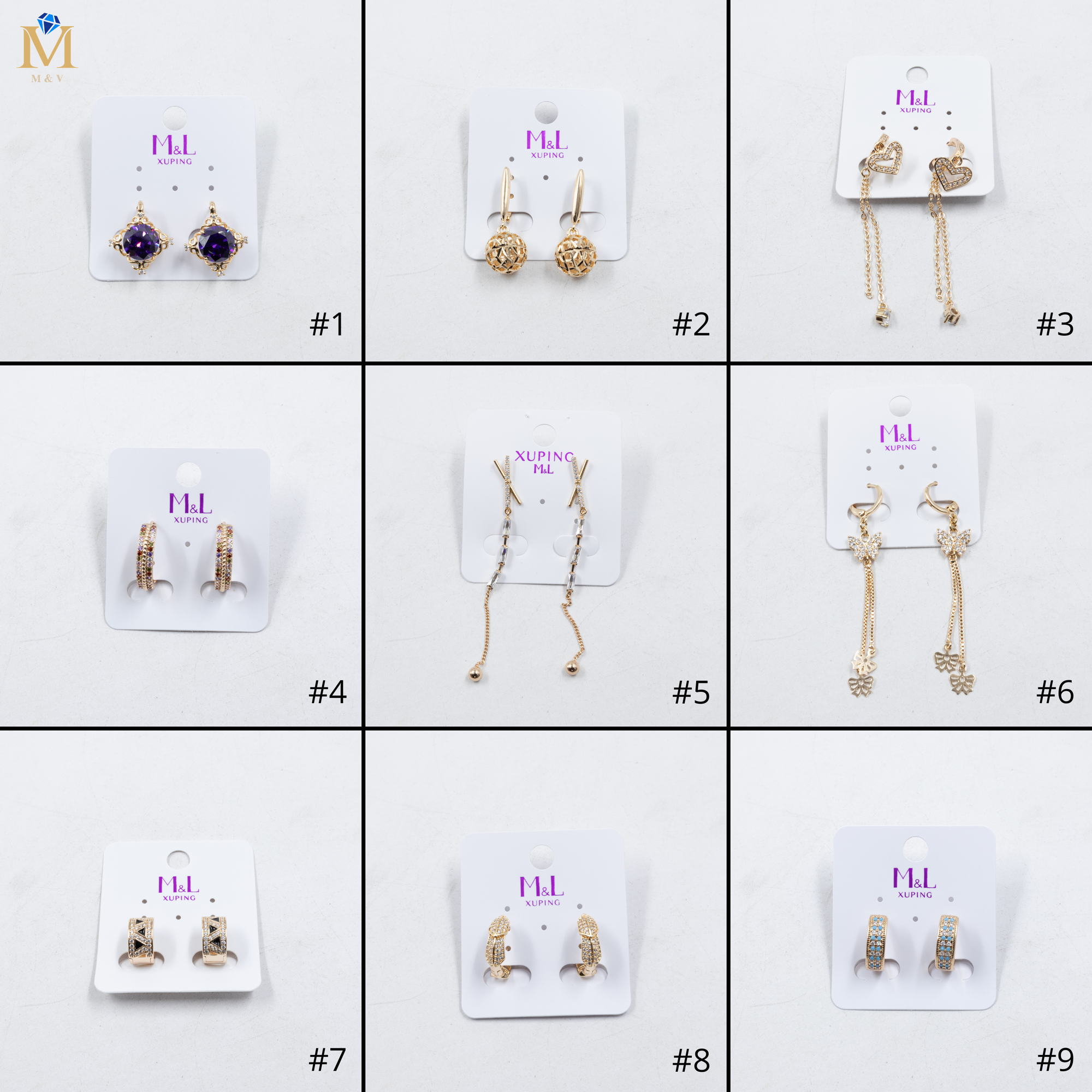Aretes Xuping Dorados M14 Oro Laminado