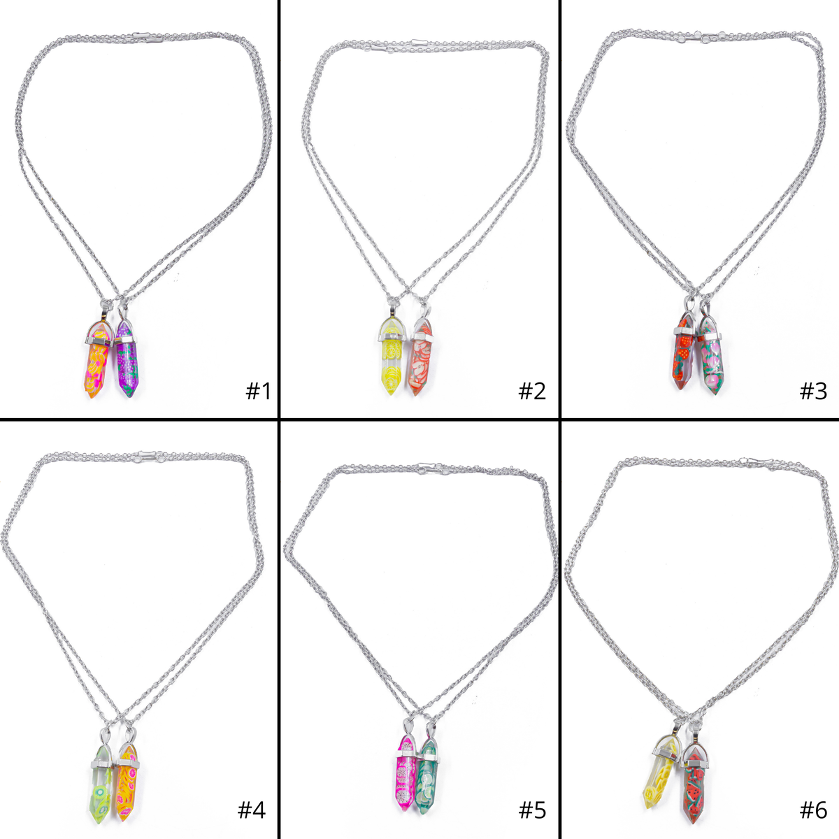 Collares en Pareja de piedras M16 Acero Inoxidable