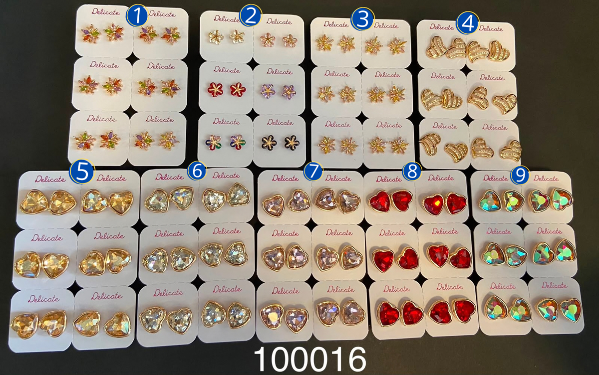 [26/SEPTIEMBRE/26] Paquete de 6 pares de Aretes MV M1 Oro Laminado