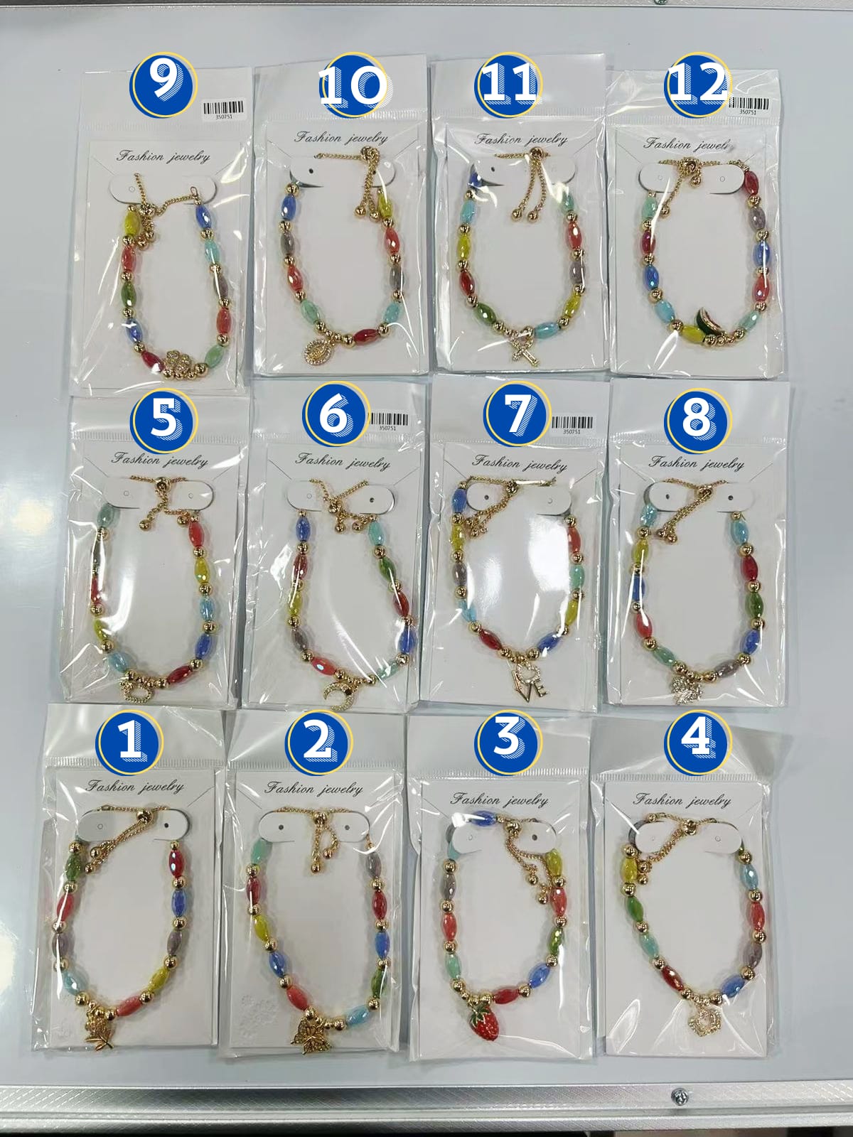 Pulsera Colores M1 Oro Laminado