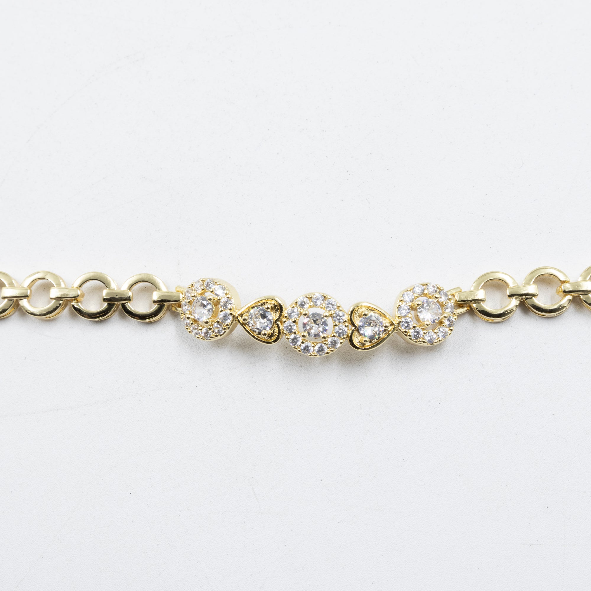 Cadenas de Pulseras Doradas con Piedras M5 Oro Laminado