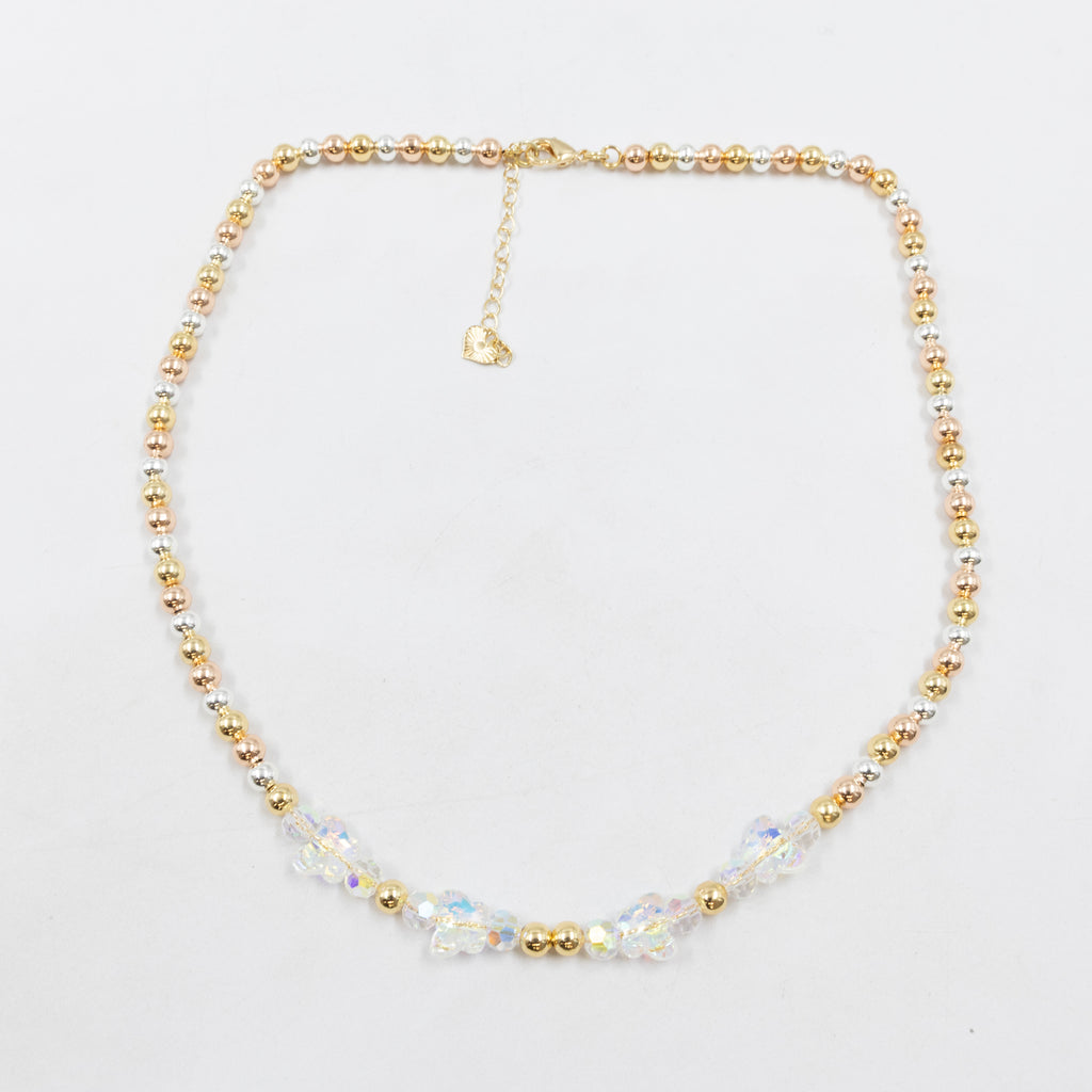 Collar Oro Florentino de Cuentas M3 Oro Laminado