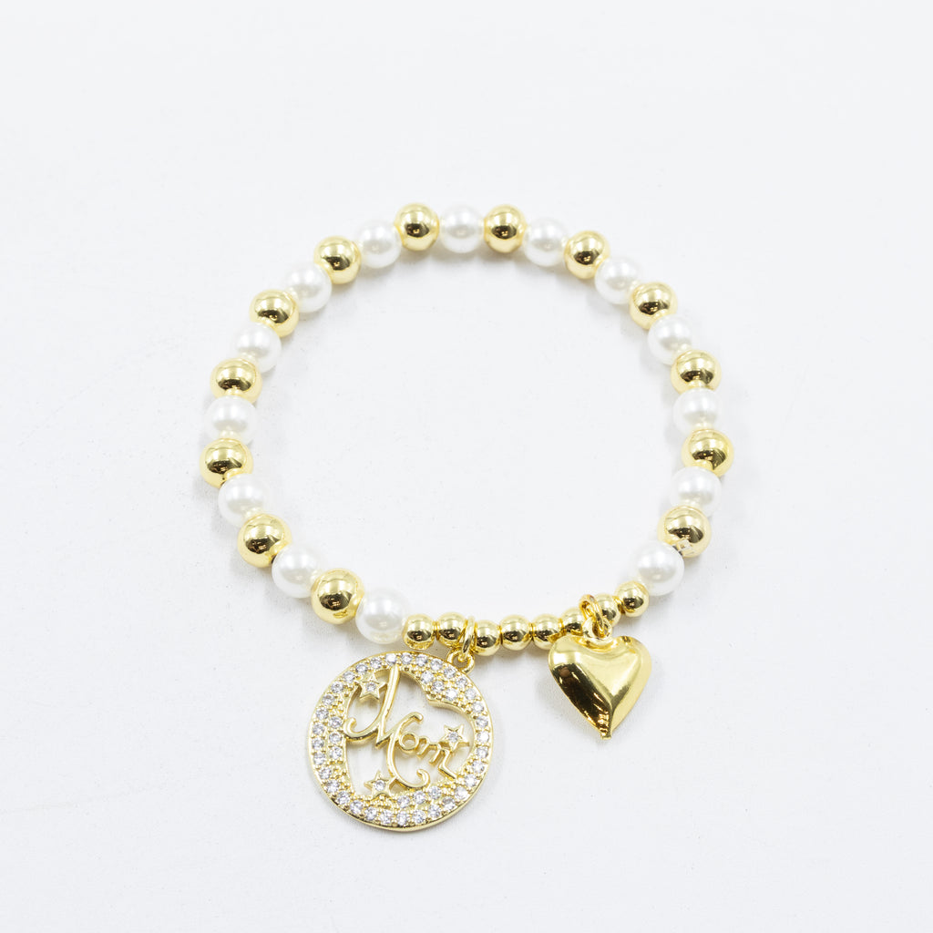 Pulsera con dije de Mamá M4 Oro Laminado 05/03/26