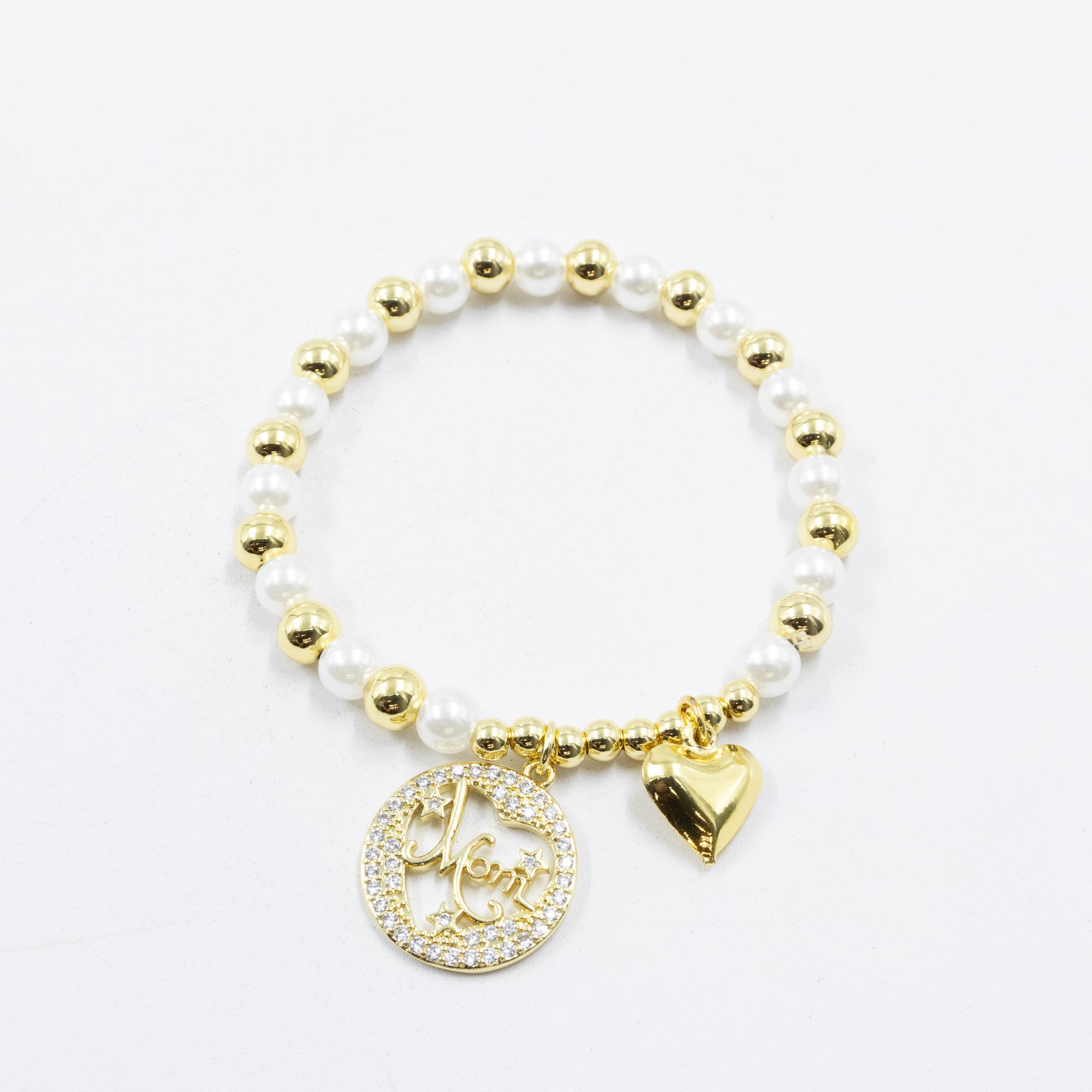 Pulsera con dije de Mamá M4 Oro Laminado 05/03/26