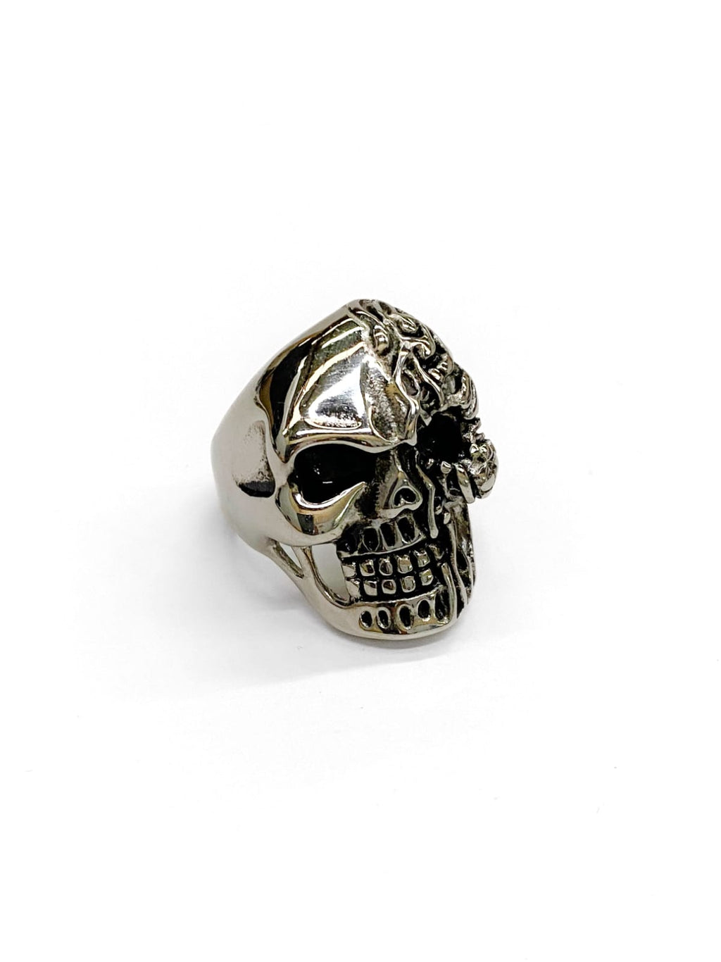 Anillo Calavera Dorado y Plateado Acero Inoxidable M18