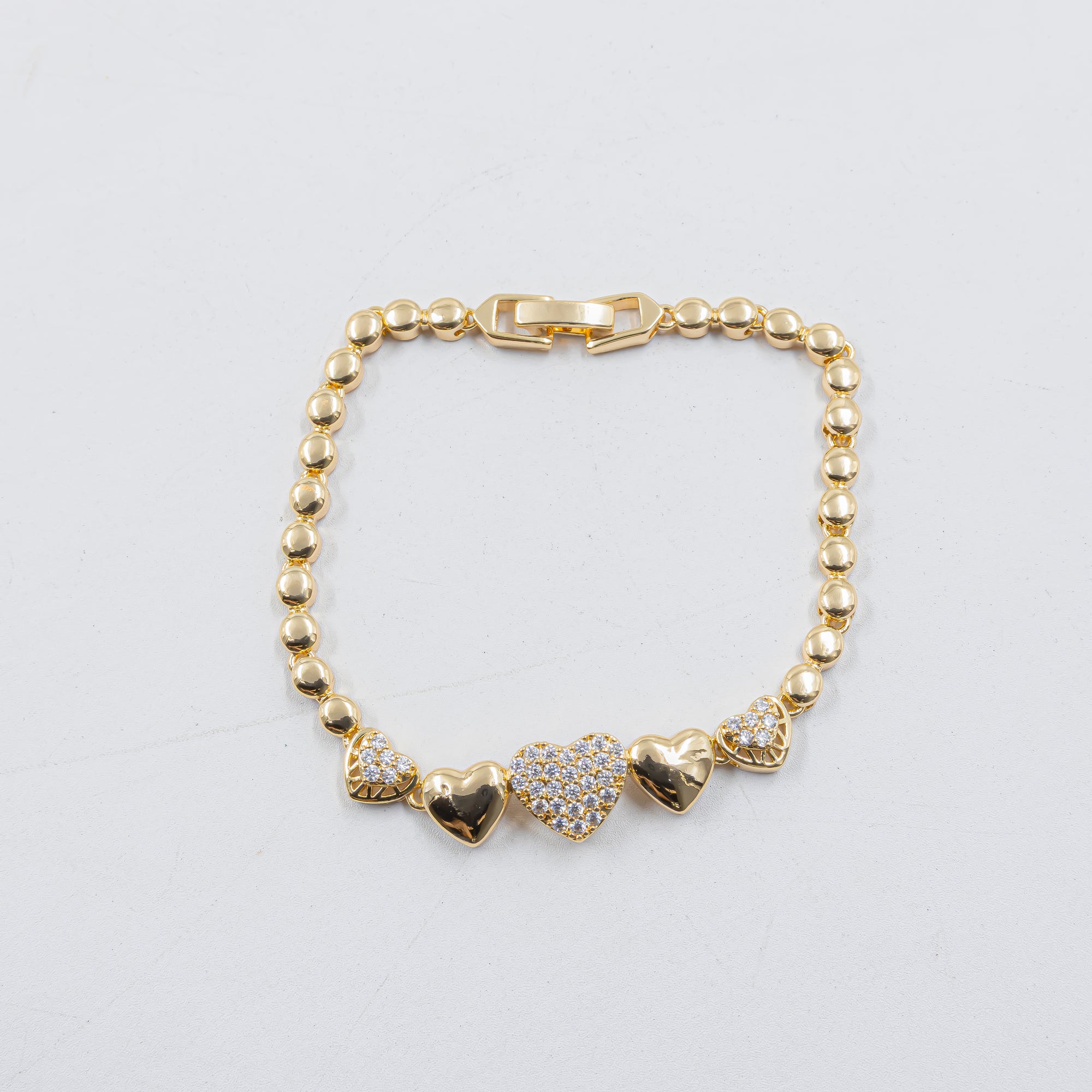 Cadenas de Pulseras Doradas con Piedras M3 Oro Laminado