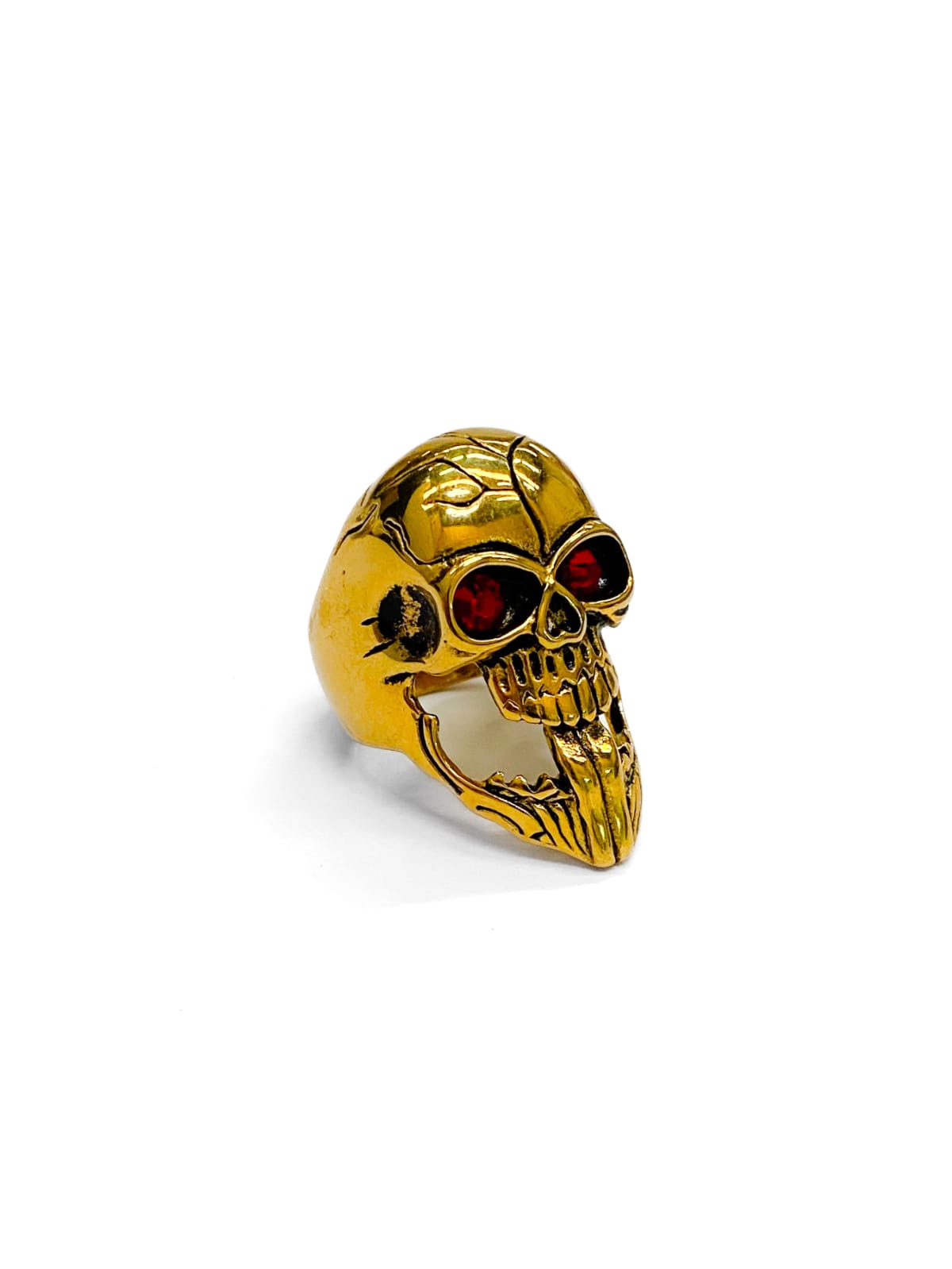 Anillo Calavera Dorado y Plateado Acero Inoxidable M18