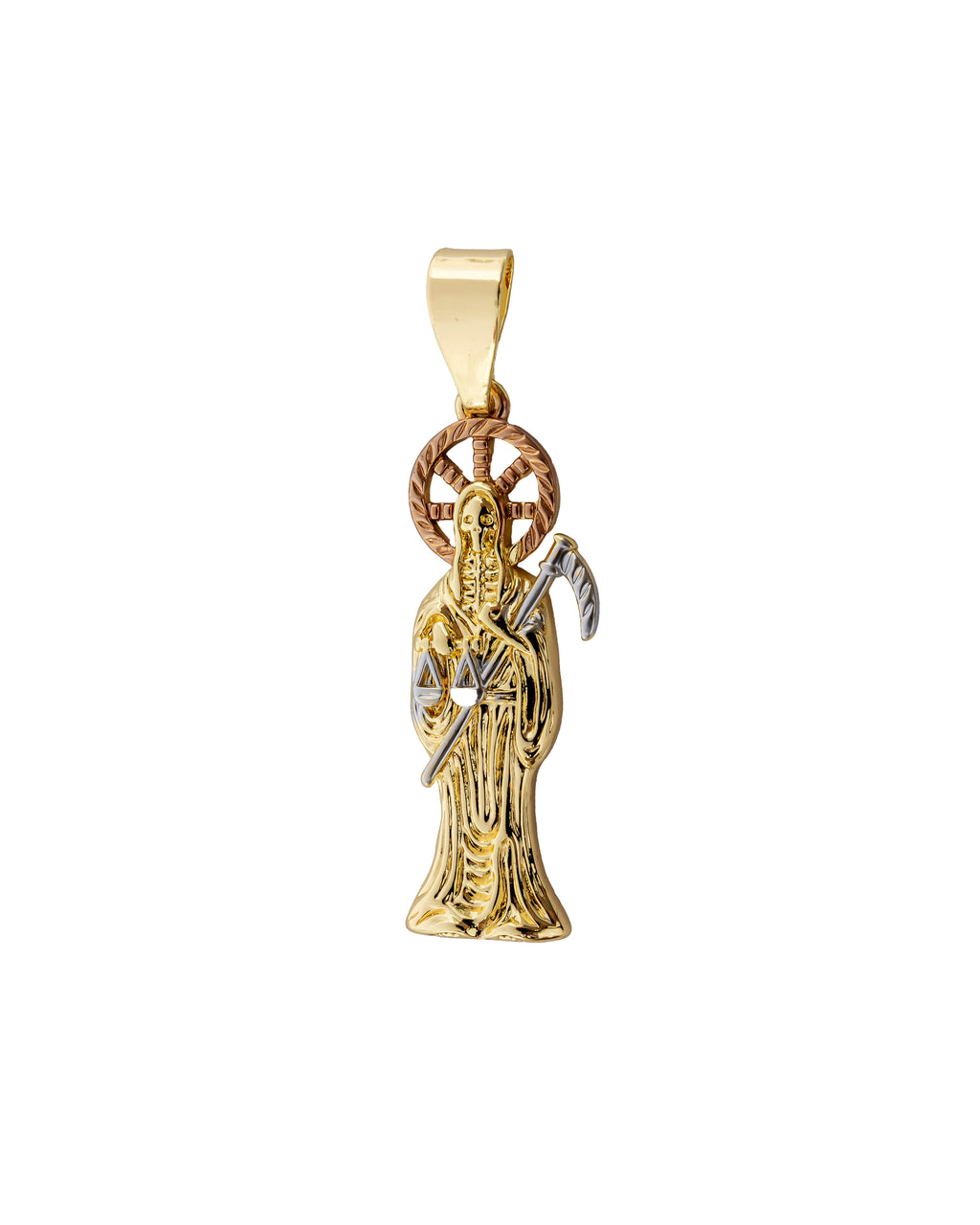 Dije de la Santa Muerte M68 - Oro Laminado