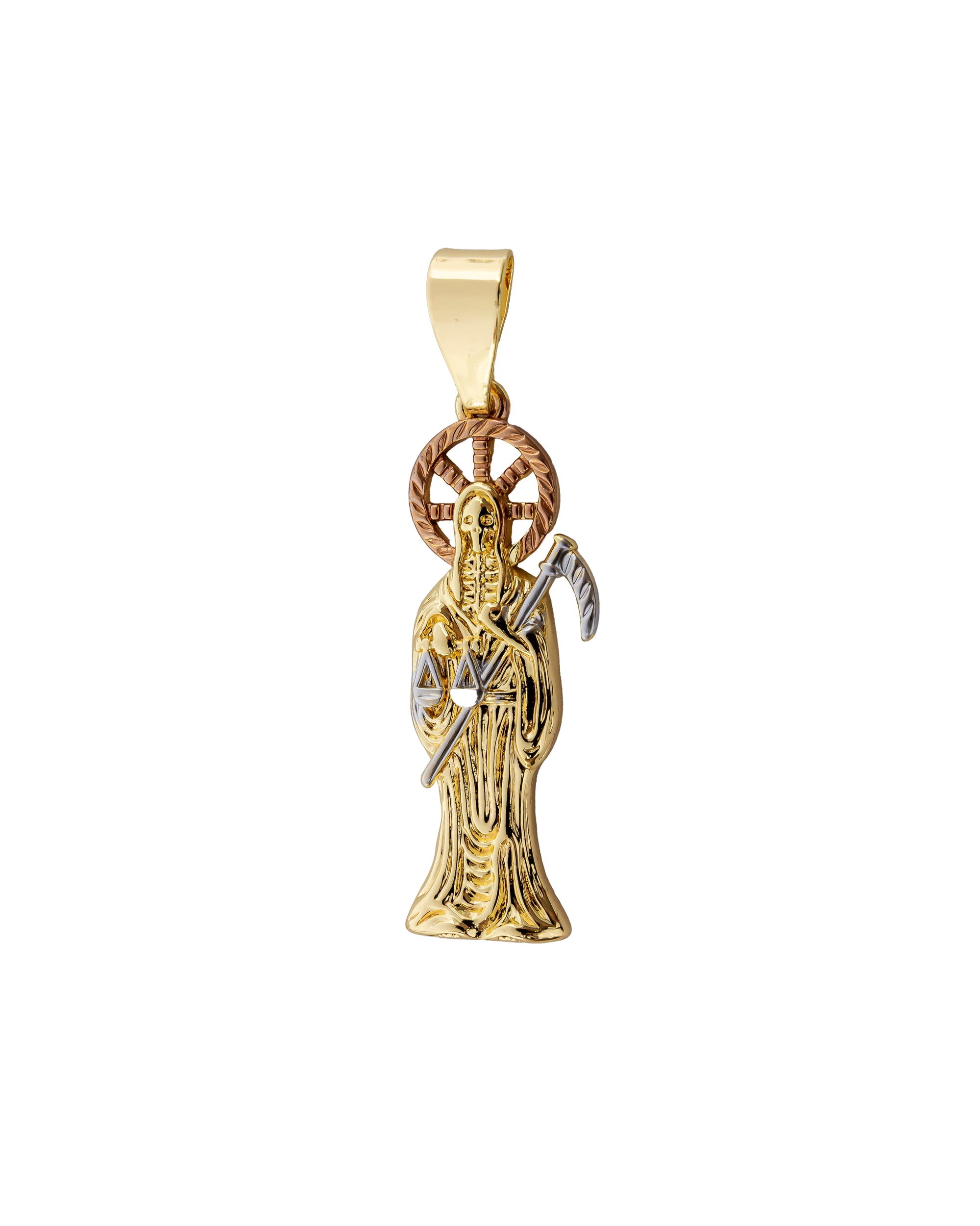 Dije de la Santa Muerte M68 - Oro Laminado